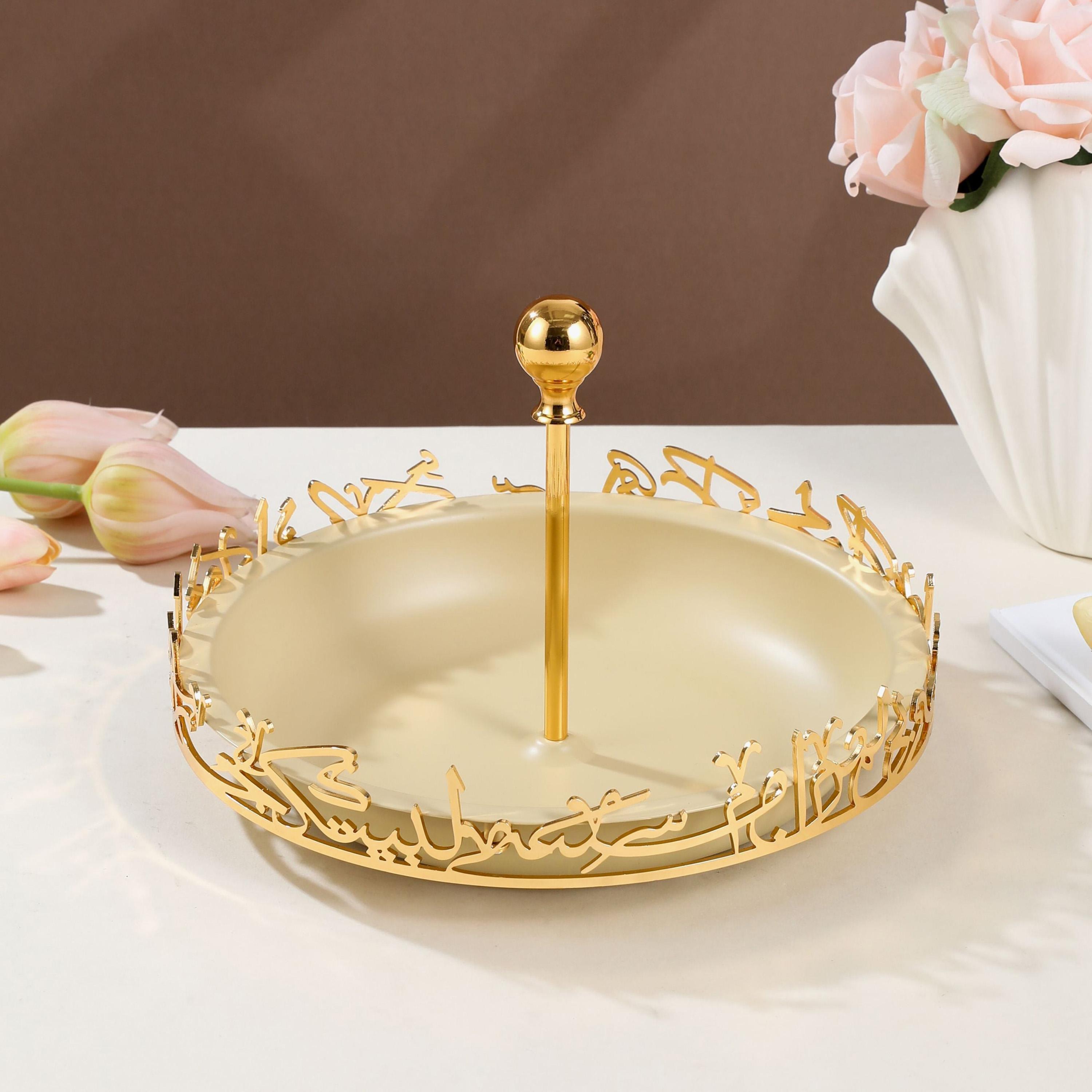 Arabic Calligraphy Accent Cake Stand-household-dining-serveware-cakestands-image-1