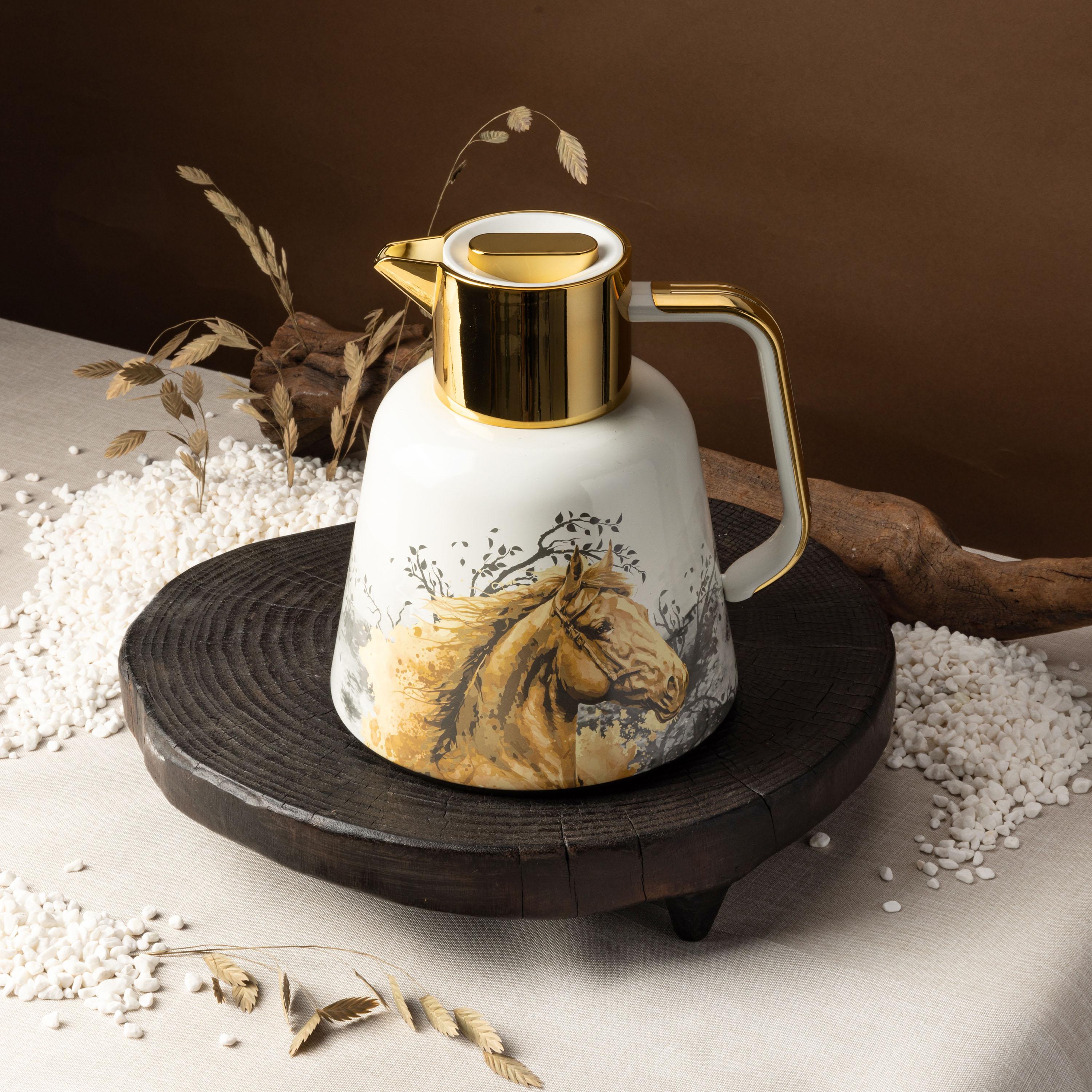 Horse Print Vacuum Flask-household-dining-teaandcoffee-vacuumflaskscoffeeandteapots-image-1