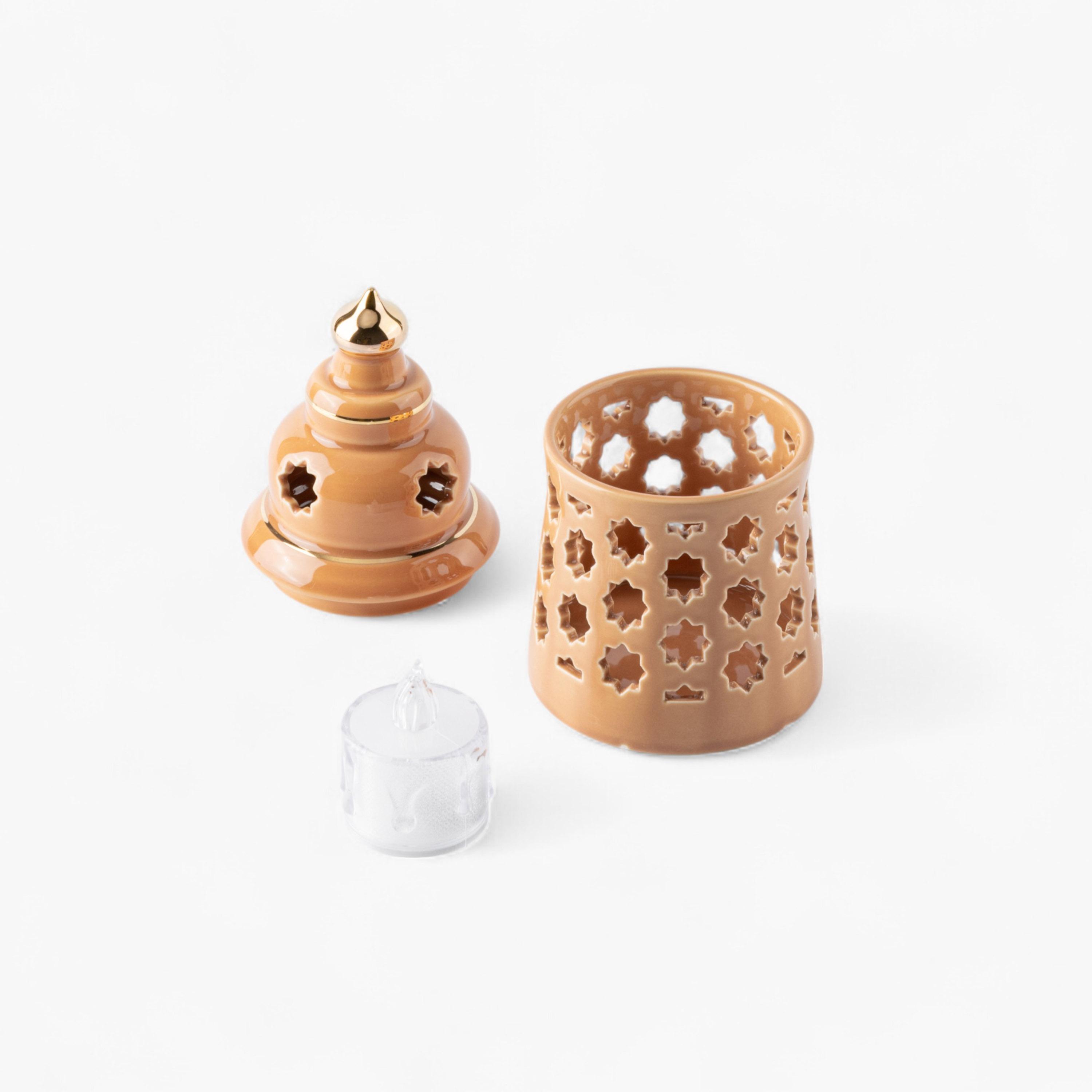 Flameless Candle with Porcelain Candleholder-household-decor-candleholdersandlanterns-image-3