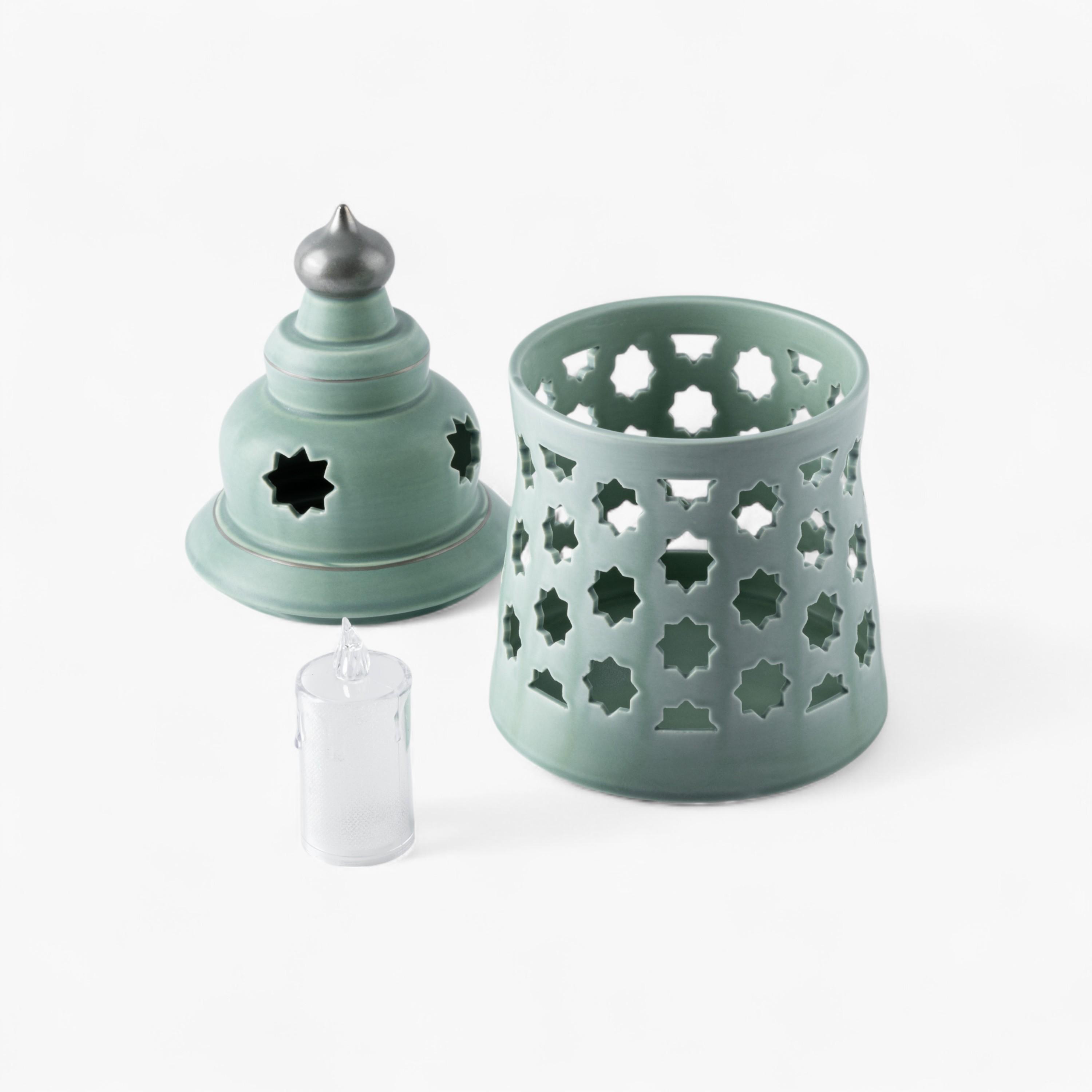 شمعة بدون لهب مع حامل شموع من البورسلان - أوتانتيك-household-decor-candleholdersandlanterns-image-4