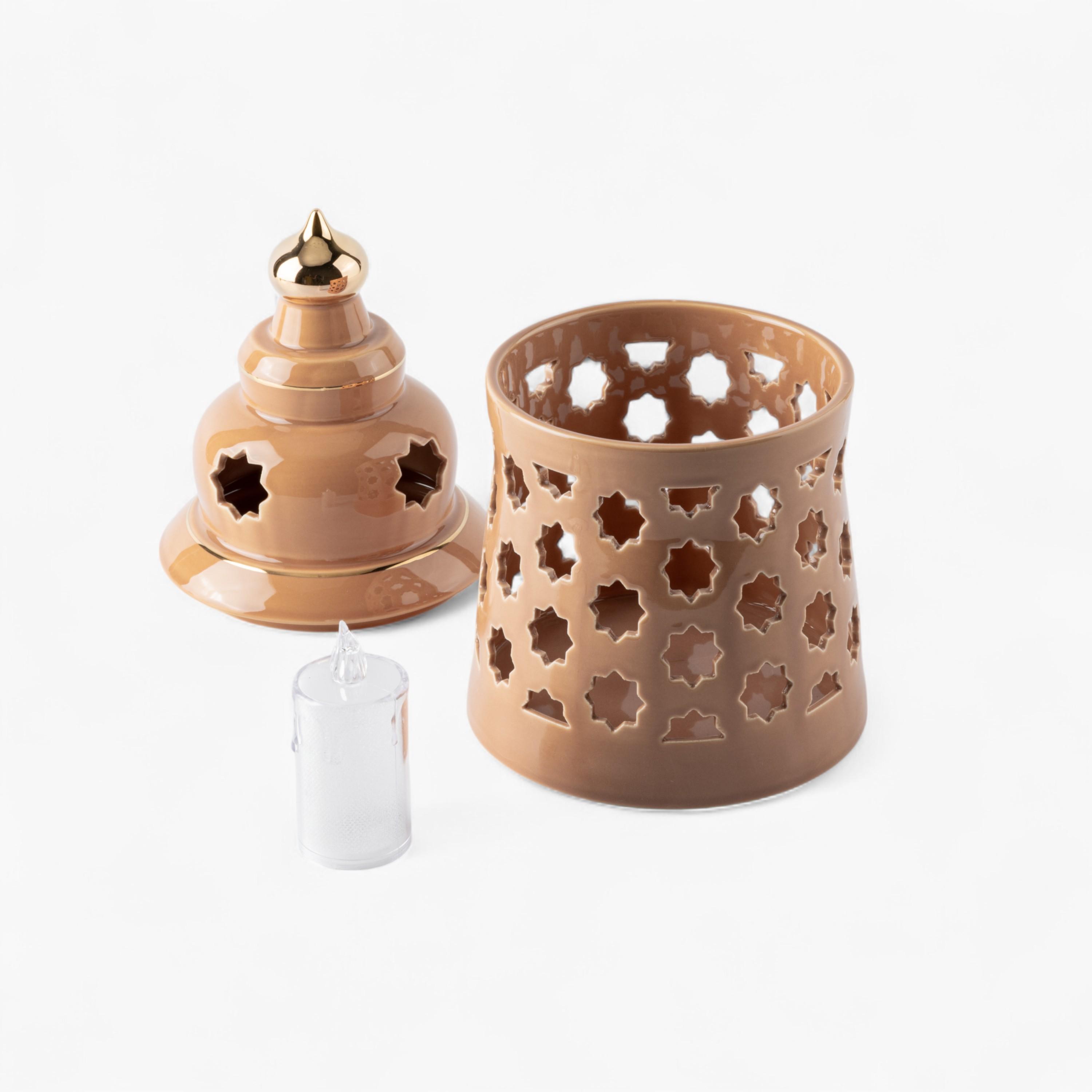 شمعة بدون لهب مع حامل شموع من البورسلان - أوتانتيك-household-decor-candleholdersandlanterns-image-4