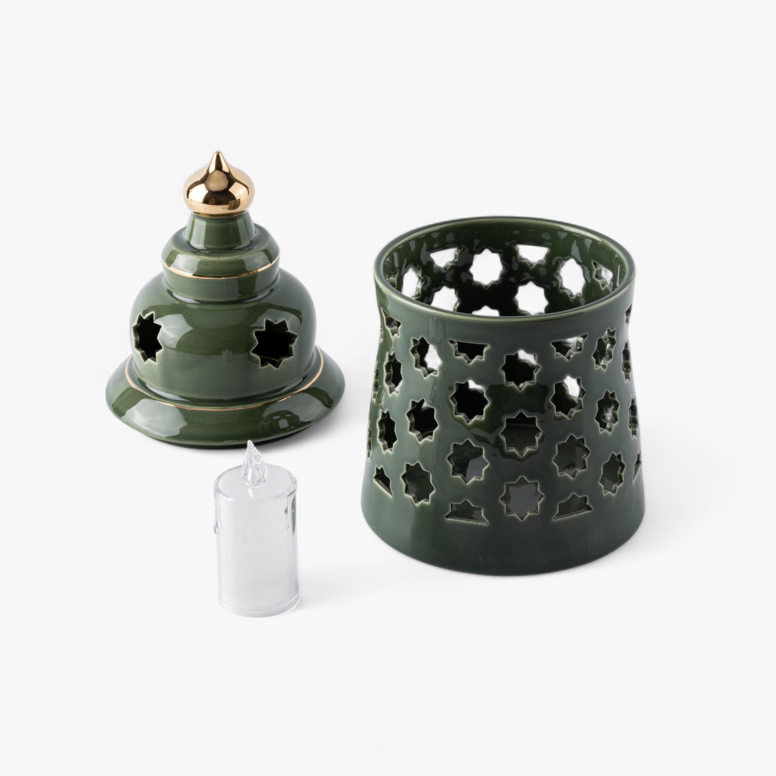 شمعة بدون لهب مع حامل شموع بورسلان من أوتانتيك-household-decor-candleholdersandlanterns-image-4