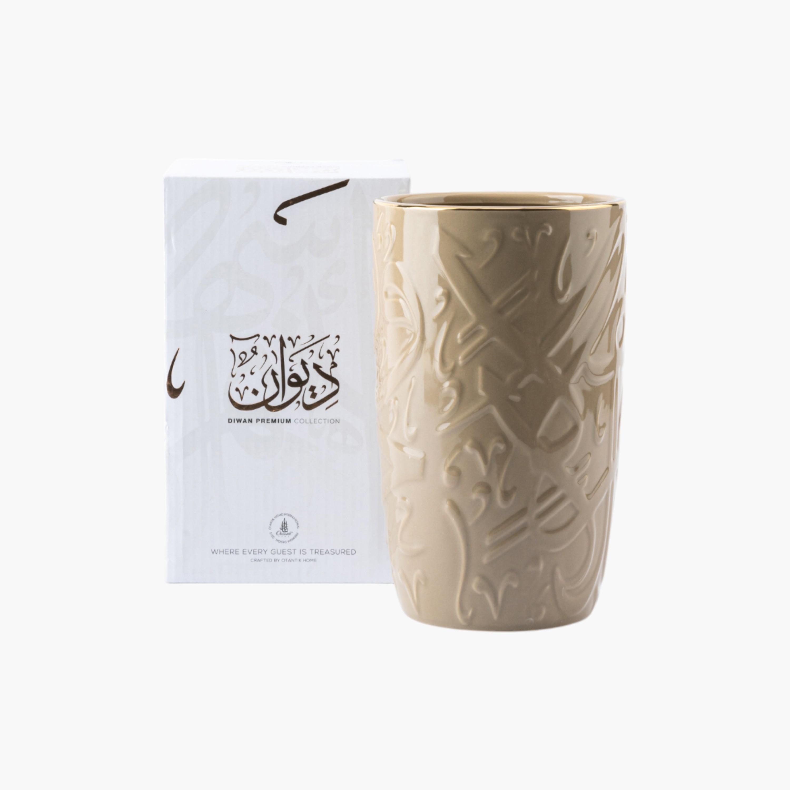 مزهرية بورسلان بنقوش الخط العربي من أوتانتيك-household-decor-vasesandbowls-image-3