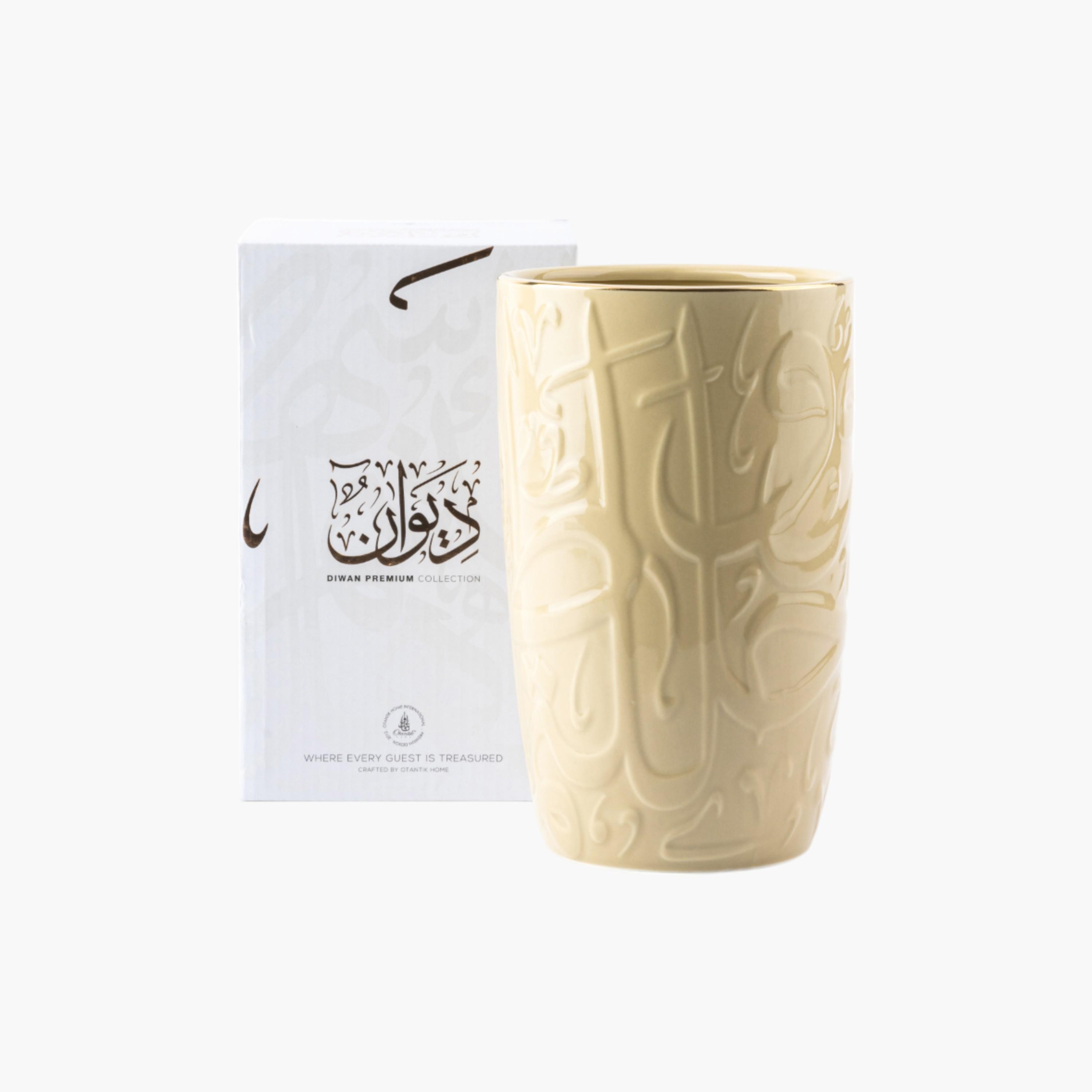 مزهرية بورسلان بنقوش الخط العربي من أوتانتيك-household-decor-vasesandbowls-image-2