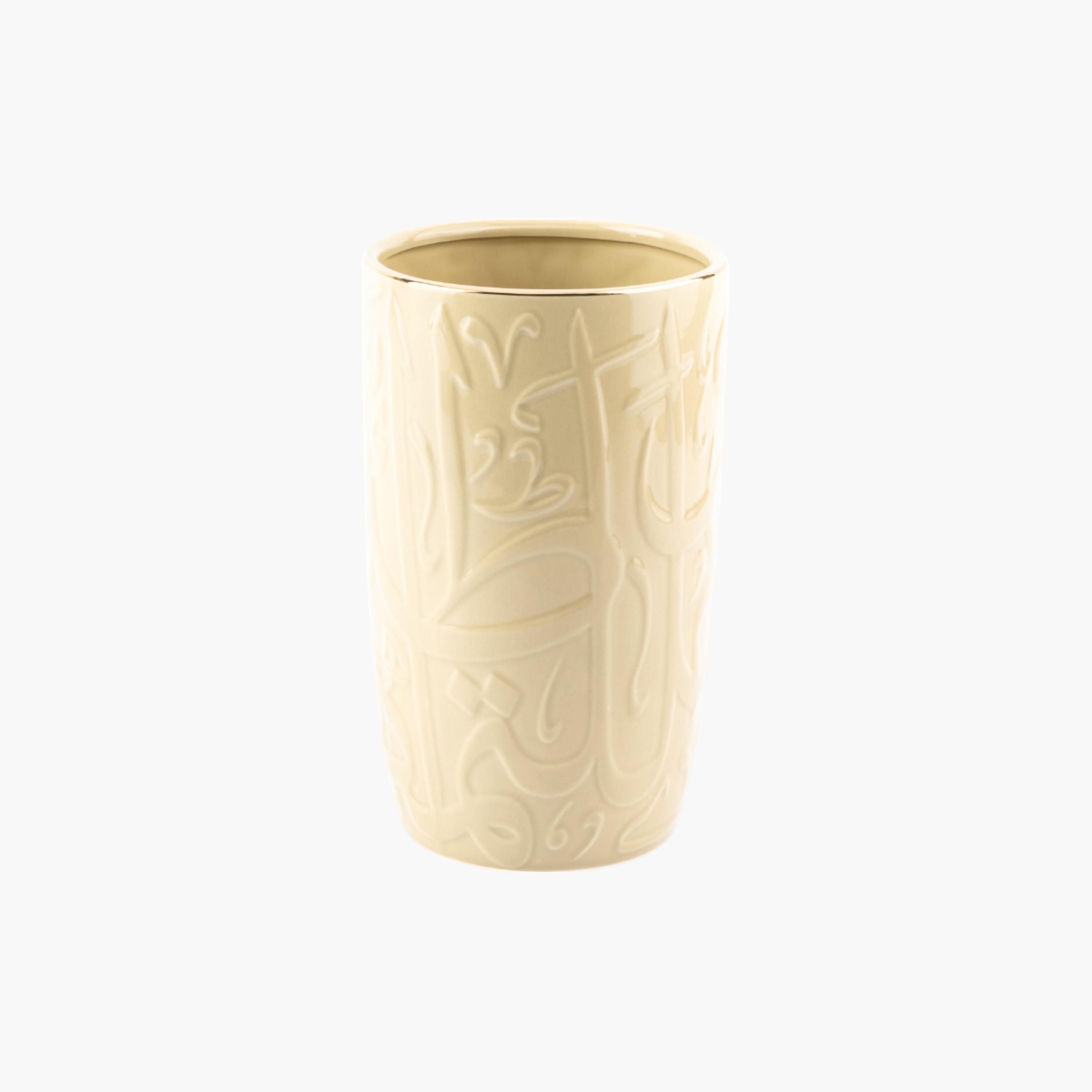 مزهرية بورسلان بنقوش الخط العربي من أوتانتيك-household-decor-vasesandbowls-image-3