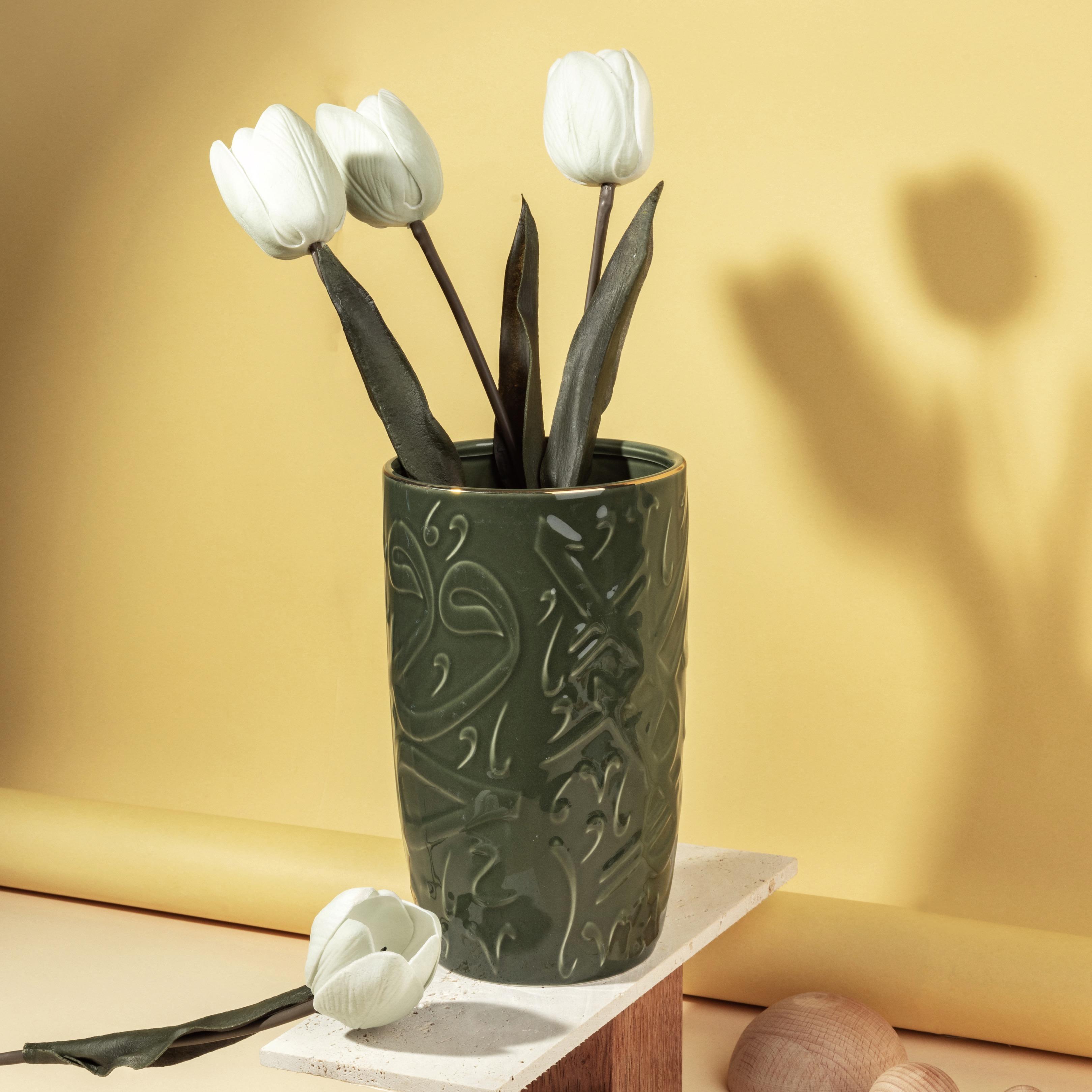 مزهرية بورسلان بنقوش خط عربي من أوتانتيك-household-decor-vasesandbowls-image-1