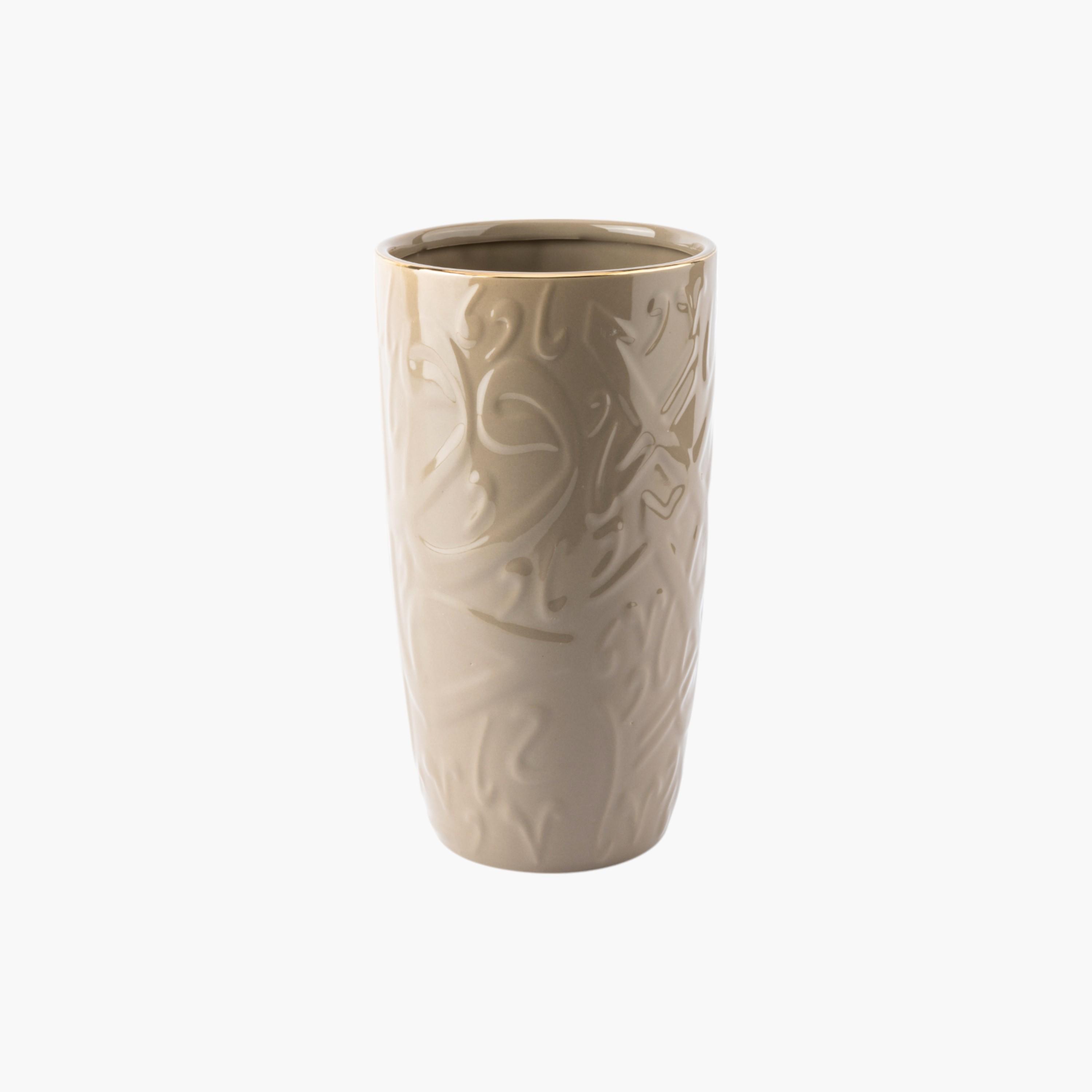 Arabic Calligraphy Embossed Porcelain Vase-household-decor-vasesandbowls-image-2