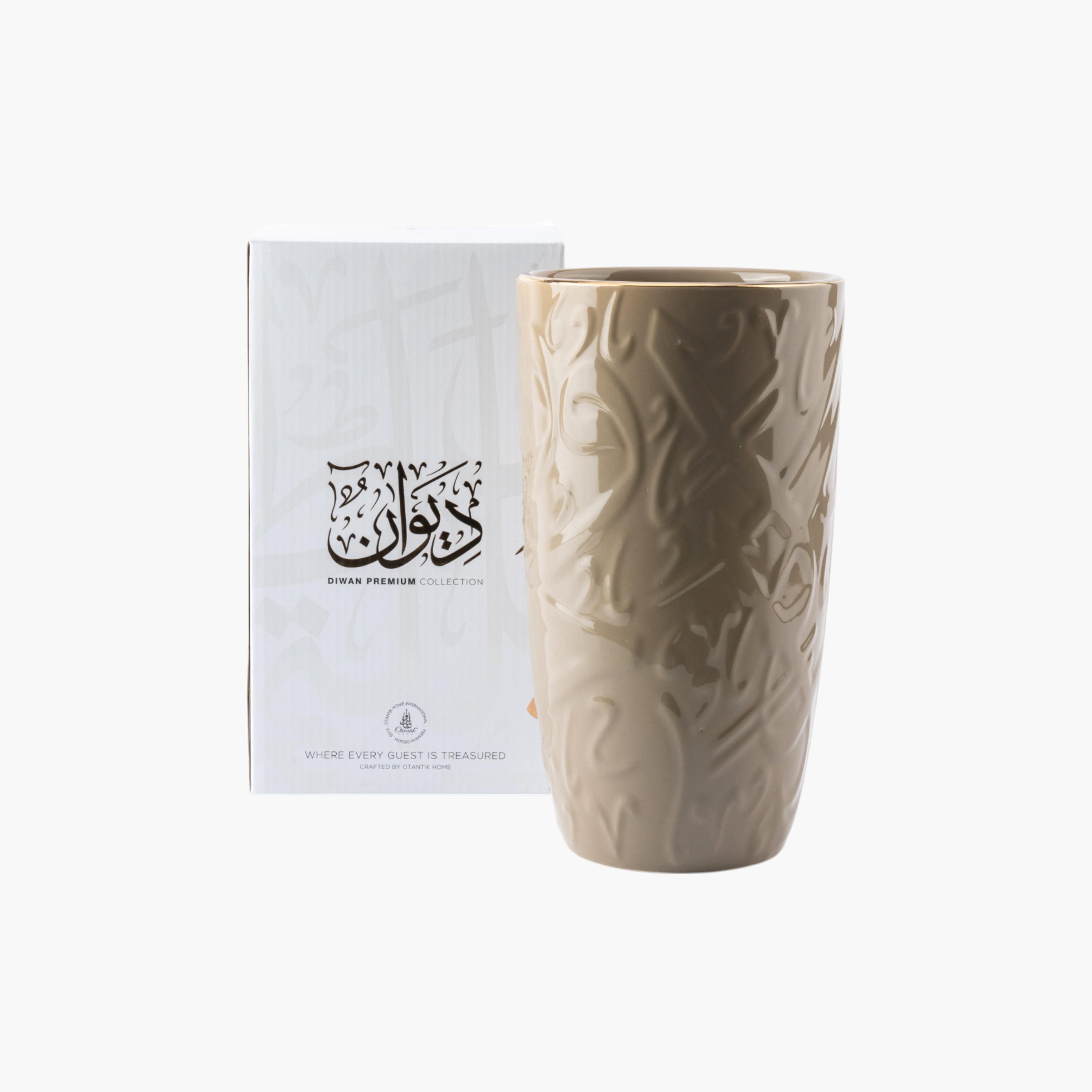 مزهرية بورسلان بنقوش الخط العربي من أوتانتيك-household-decor-vasesandbowls-image-3