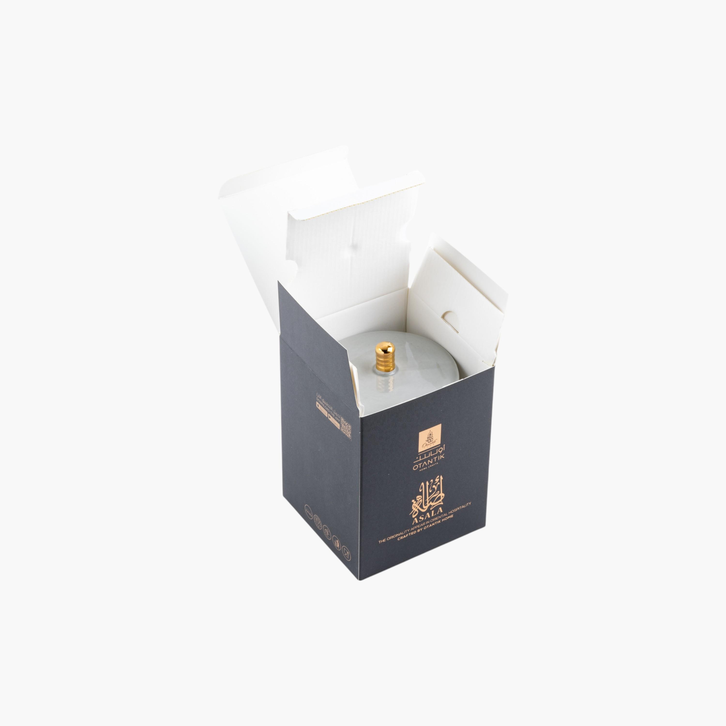 جرّة شموع بغطاء ونقوش زهرية بفتيلين من أوتانتيك-household-homefragrance-candles-image-4