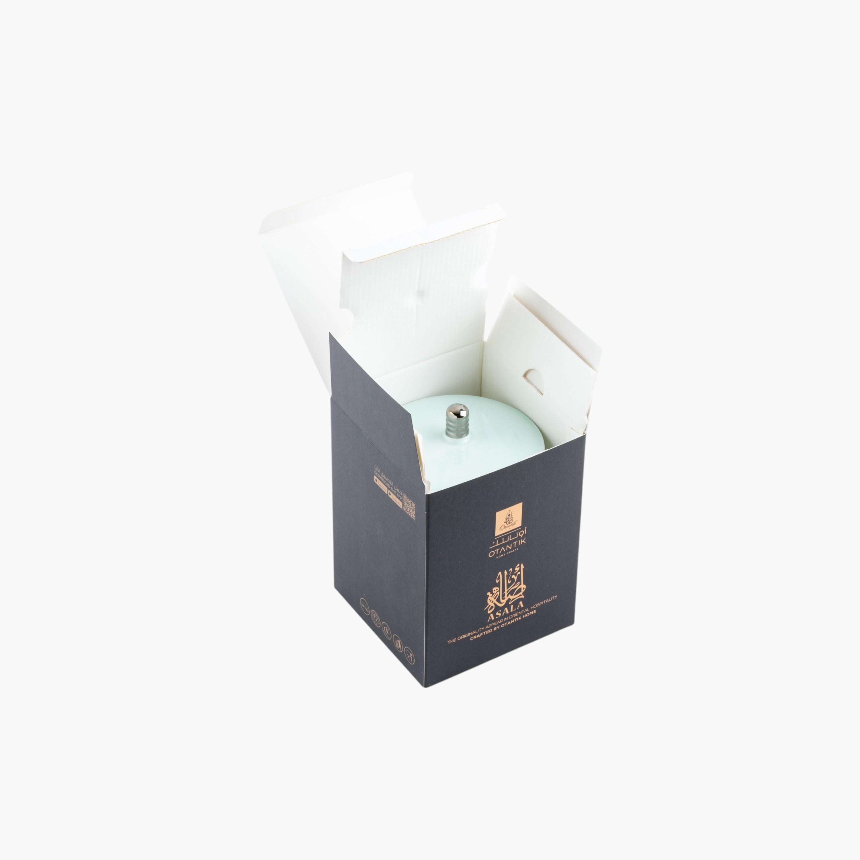 جرّة شموع بغطاء ونقوش زهرية بفتيلين من أوتانتيك-household-homefragrance-candles-image-4