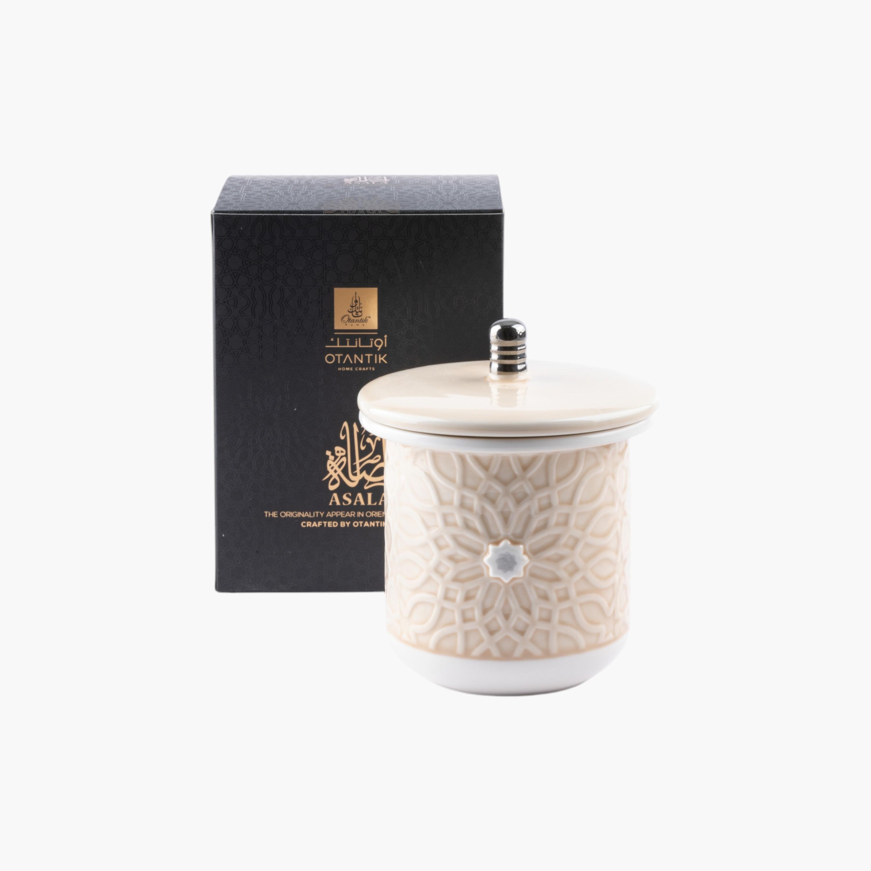 Floral Embossed 2-Wick Jar Candle with Lid-household-homefragrance-candles-image-2