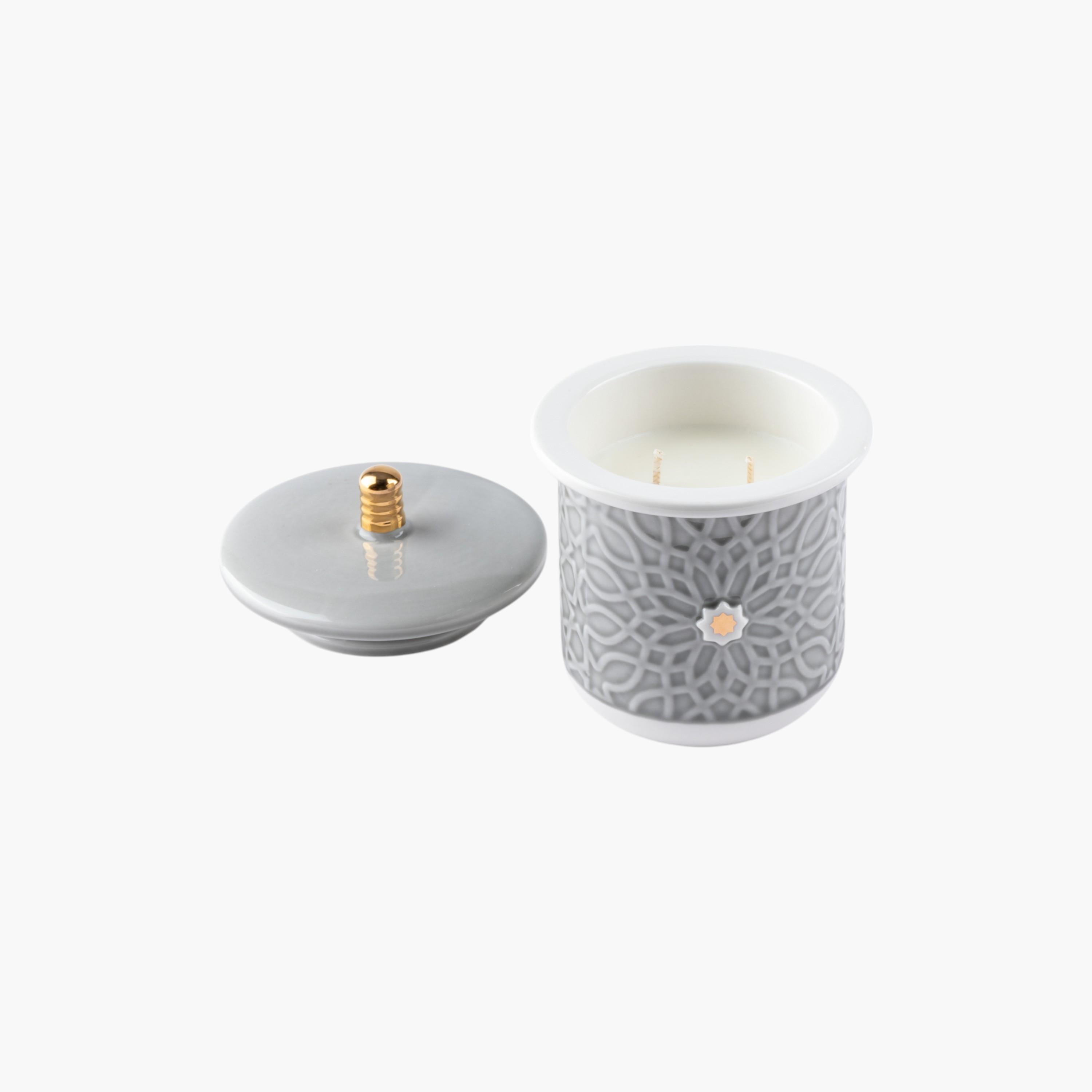 Floral Embossed 2-Wick Jar Candle with Lid-household-homefragrance-candles-image-3