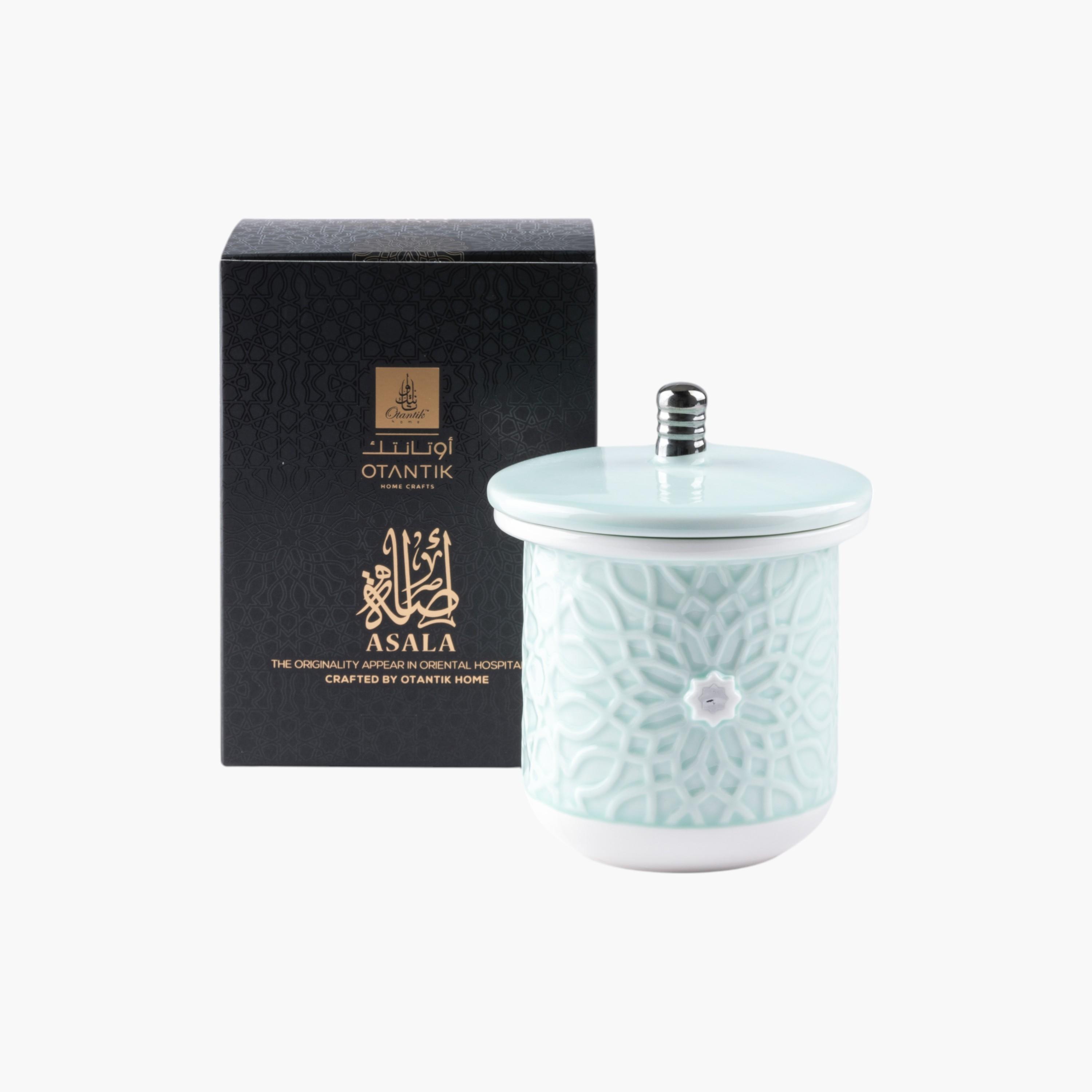 Floral Embossed 2-Wick Jar Candle with Lid-household-homefragrance-candles-image-2