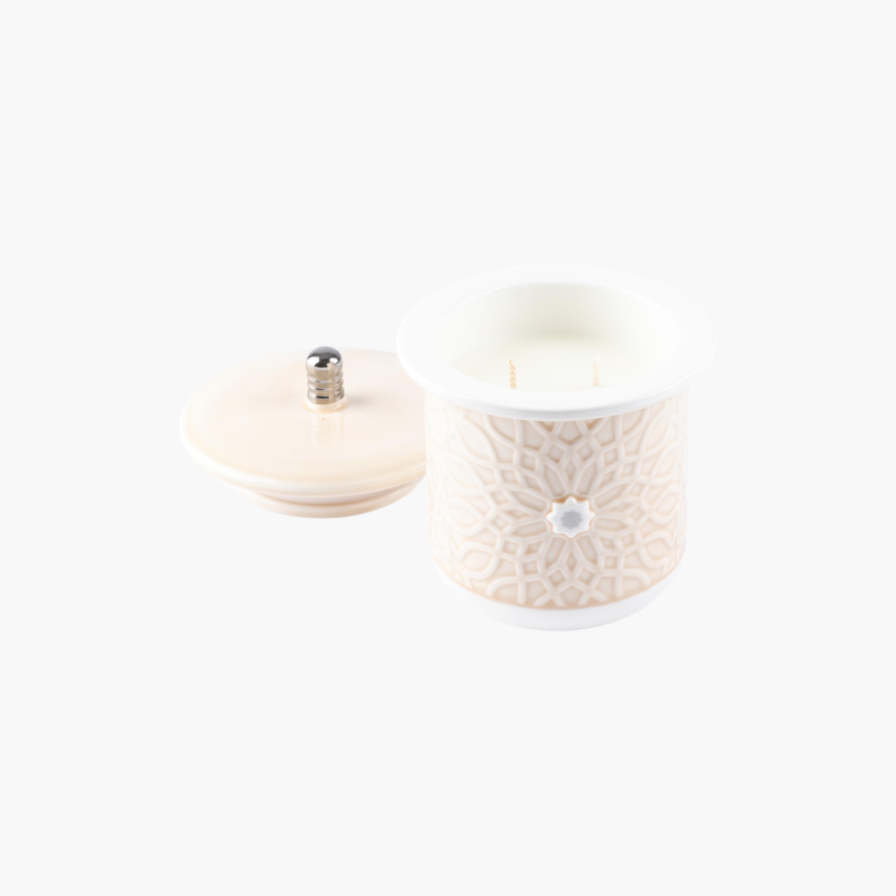 Floral Embossed 2-Wick Jar Candle with Lid-household-homefragrance-candles-image-3