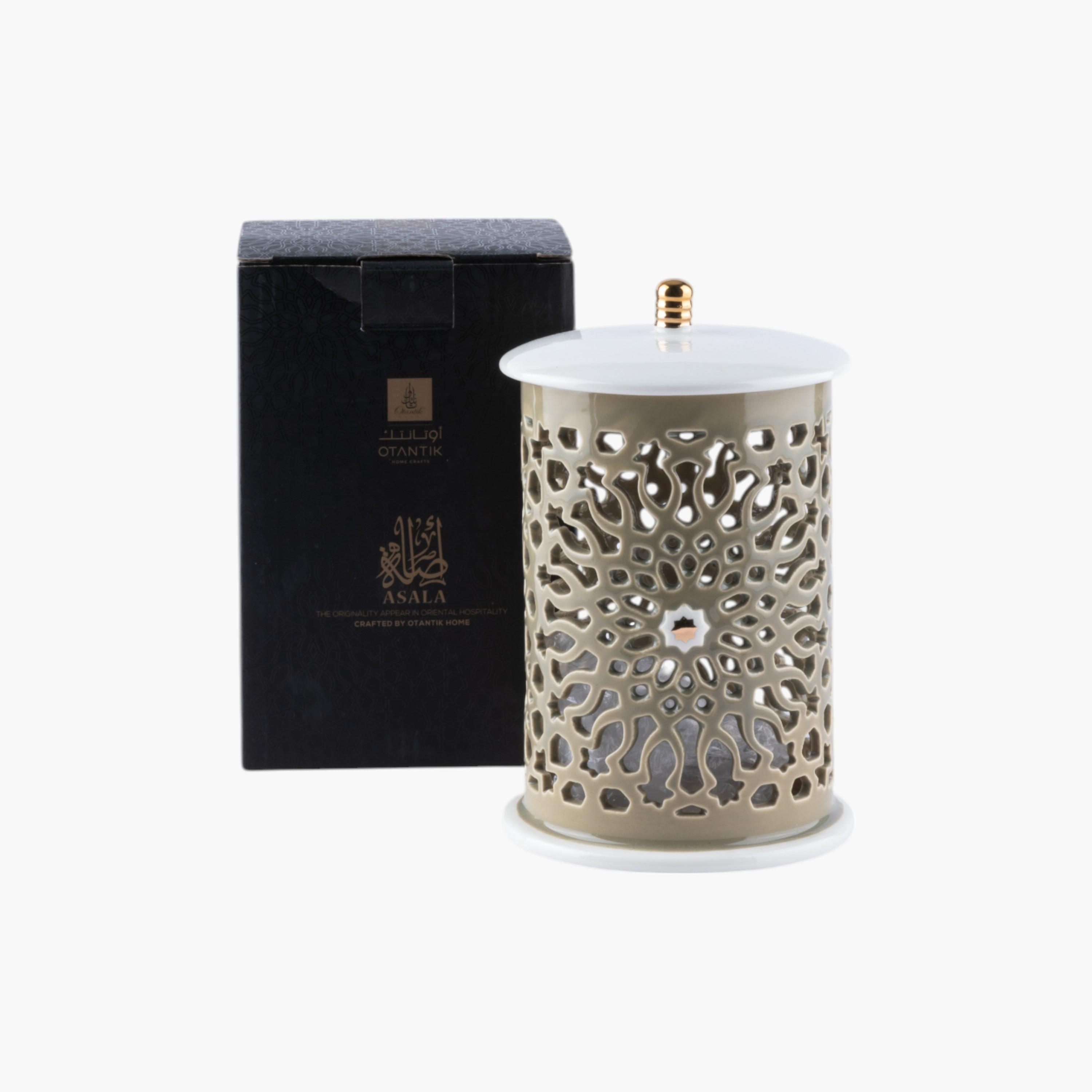 شمعة بلا لهب مع حامل شموع بورسلان من أوتانتك-household-decor-candleholdersandlanterns-image-2
