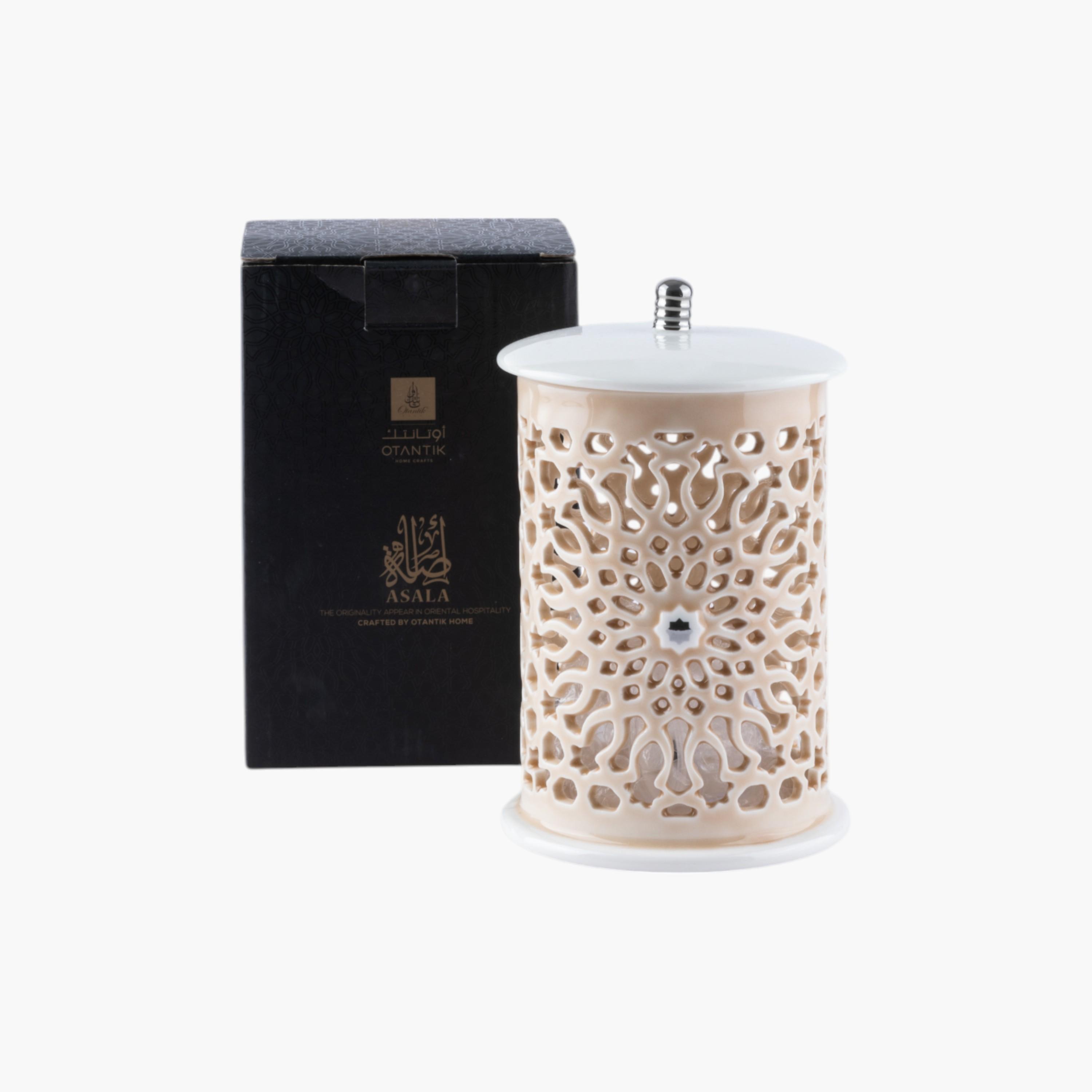 Flameless Candle with Porcelain Candleholder-household-decor-candleholdersandlanterns-image-2