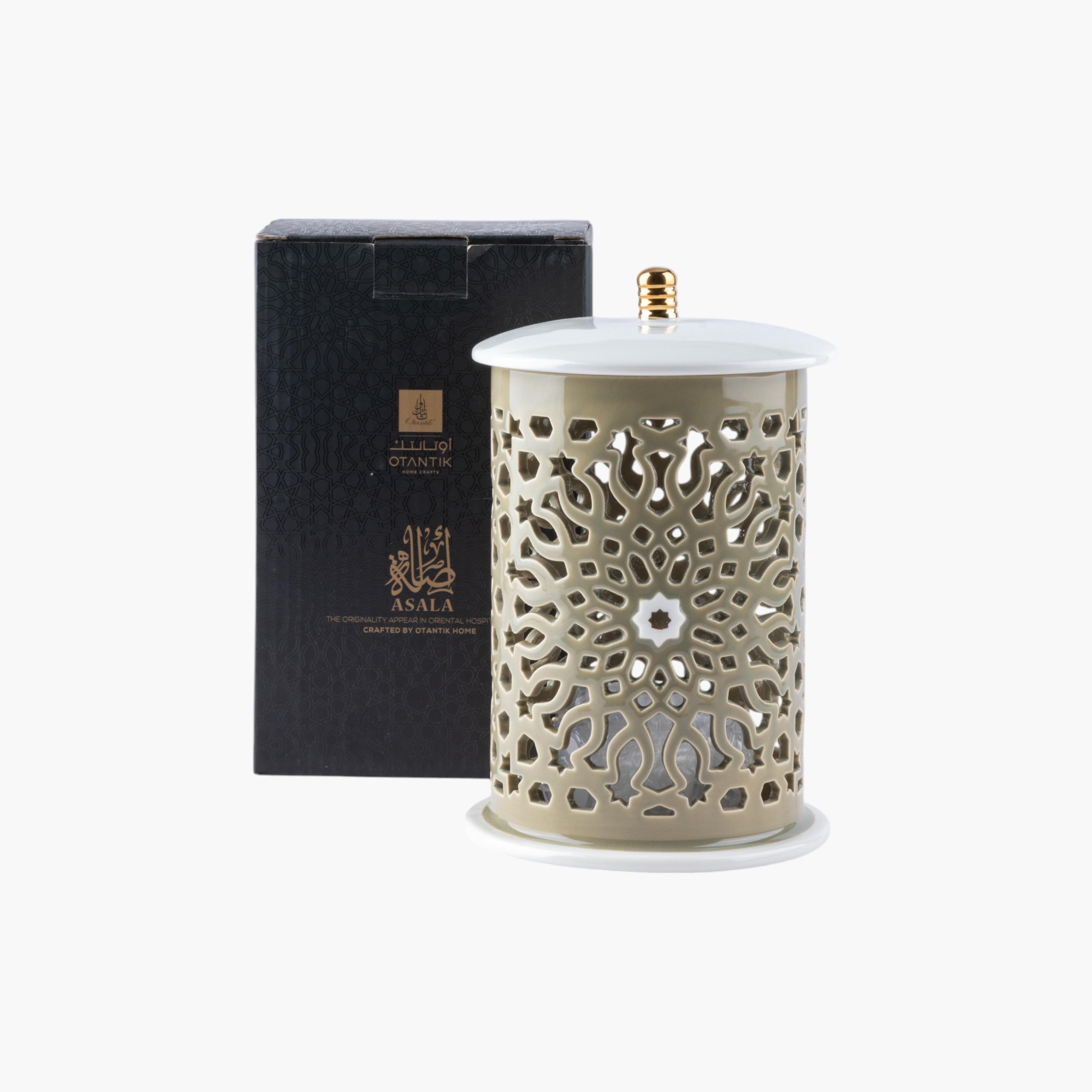 Flameless Candle with Porcelain Candleholder-household-decor-candleholdersandlanterns-image-3