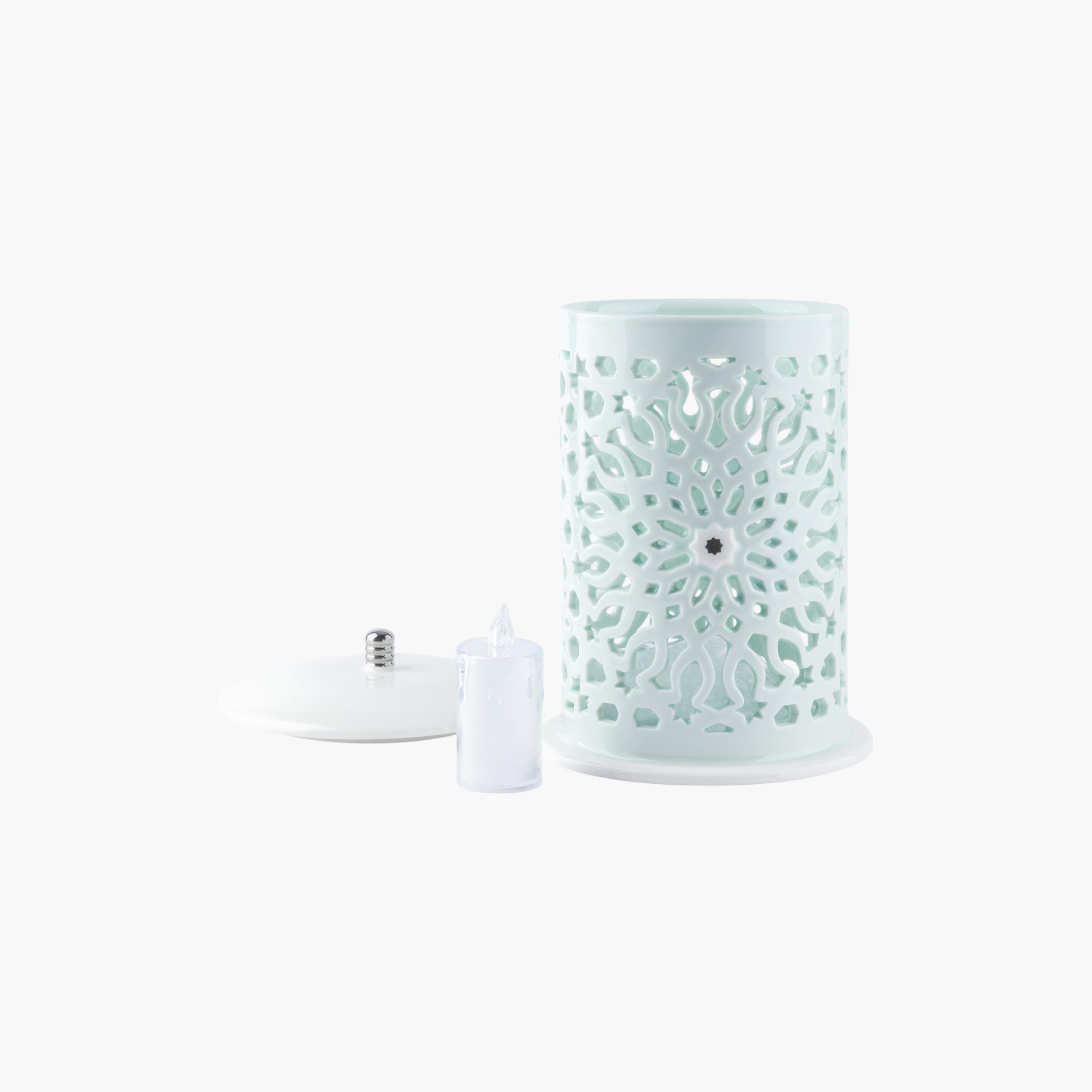 Flameless Candle with Porcelain Candleholder-household-decor-candleholdersandlanterns-image-2
