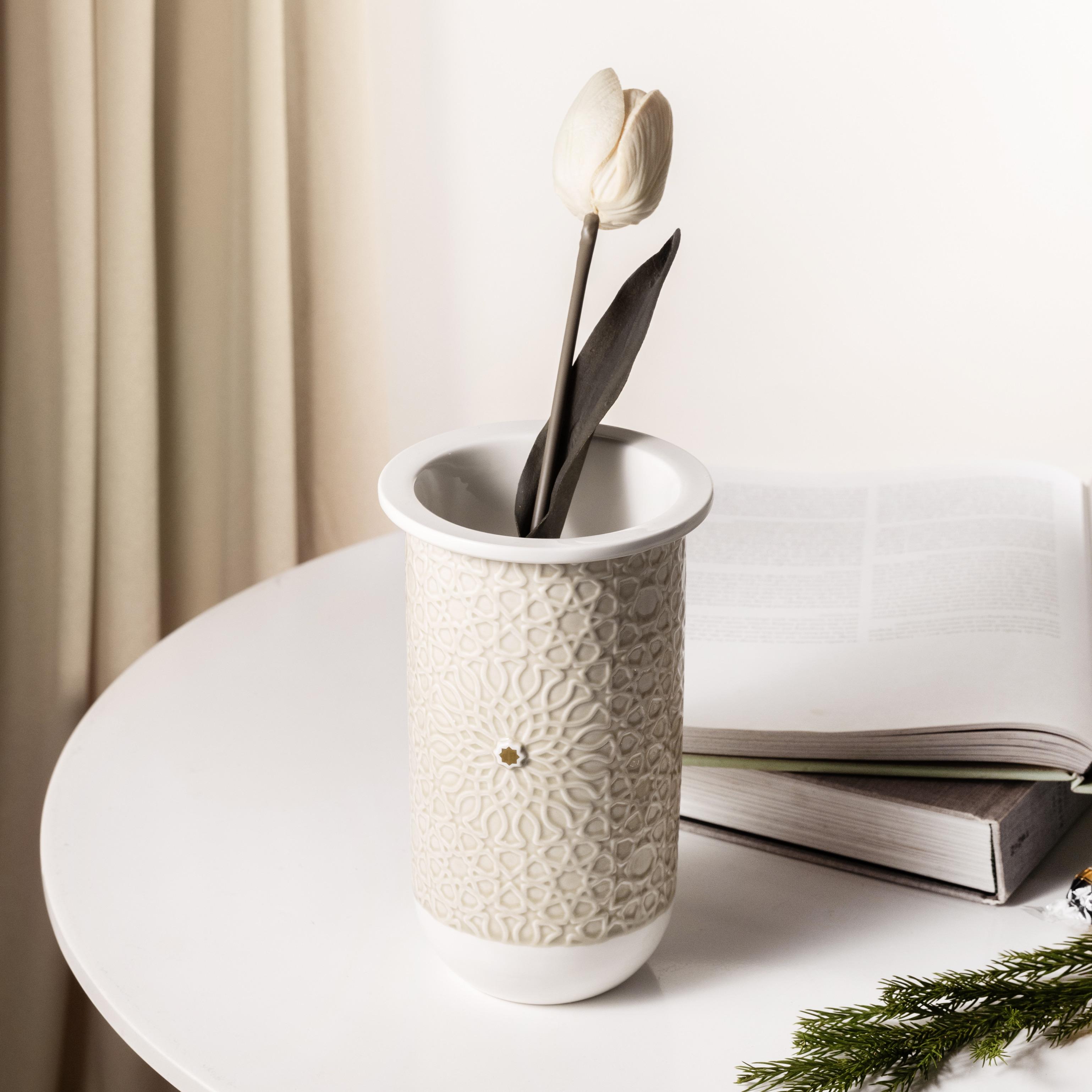 Embossed Porcelain Vase-household-decor-vasesandbowls-image-1