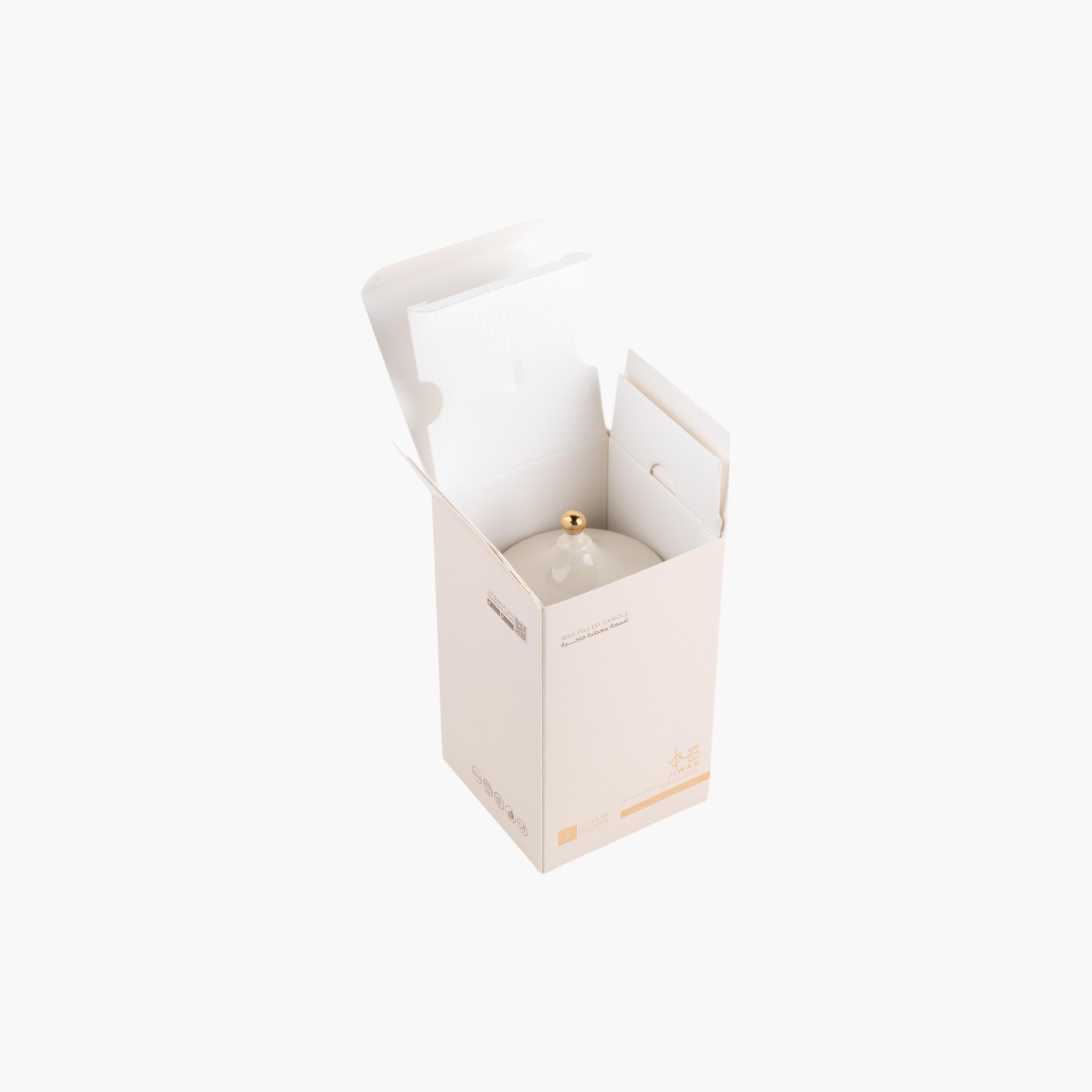 جرة شمع ثلاثية الفتائل بنقوش عربية مع غطاء من أوتانتيك-household-homefragrance-candles-image-1