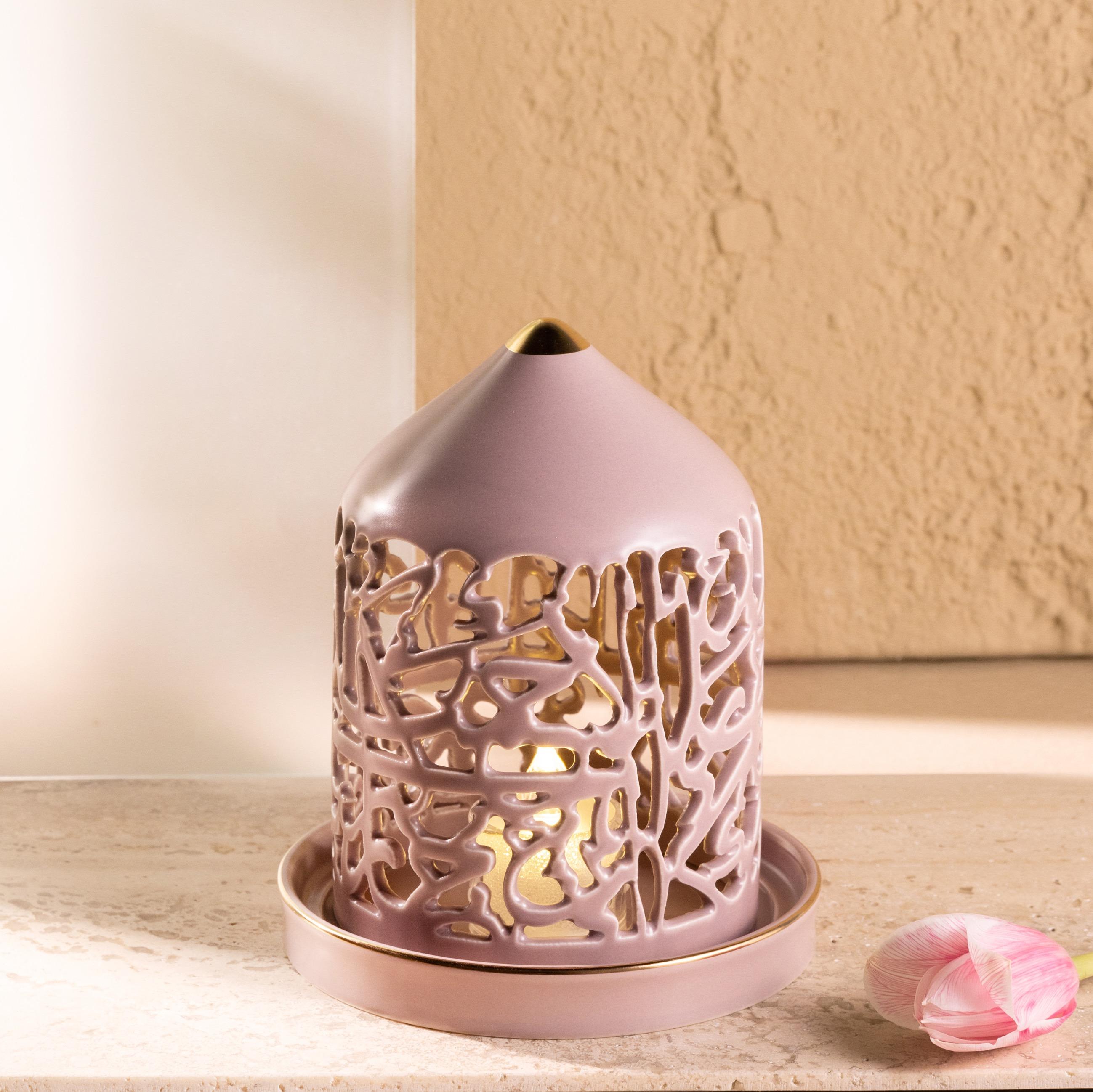 شمعة بلا لهب مع حامل شموع بورسلان من أوتانتك-household-decor-candleholdersandlanterns-image-1