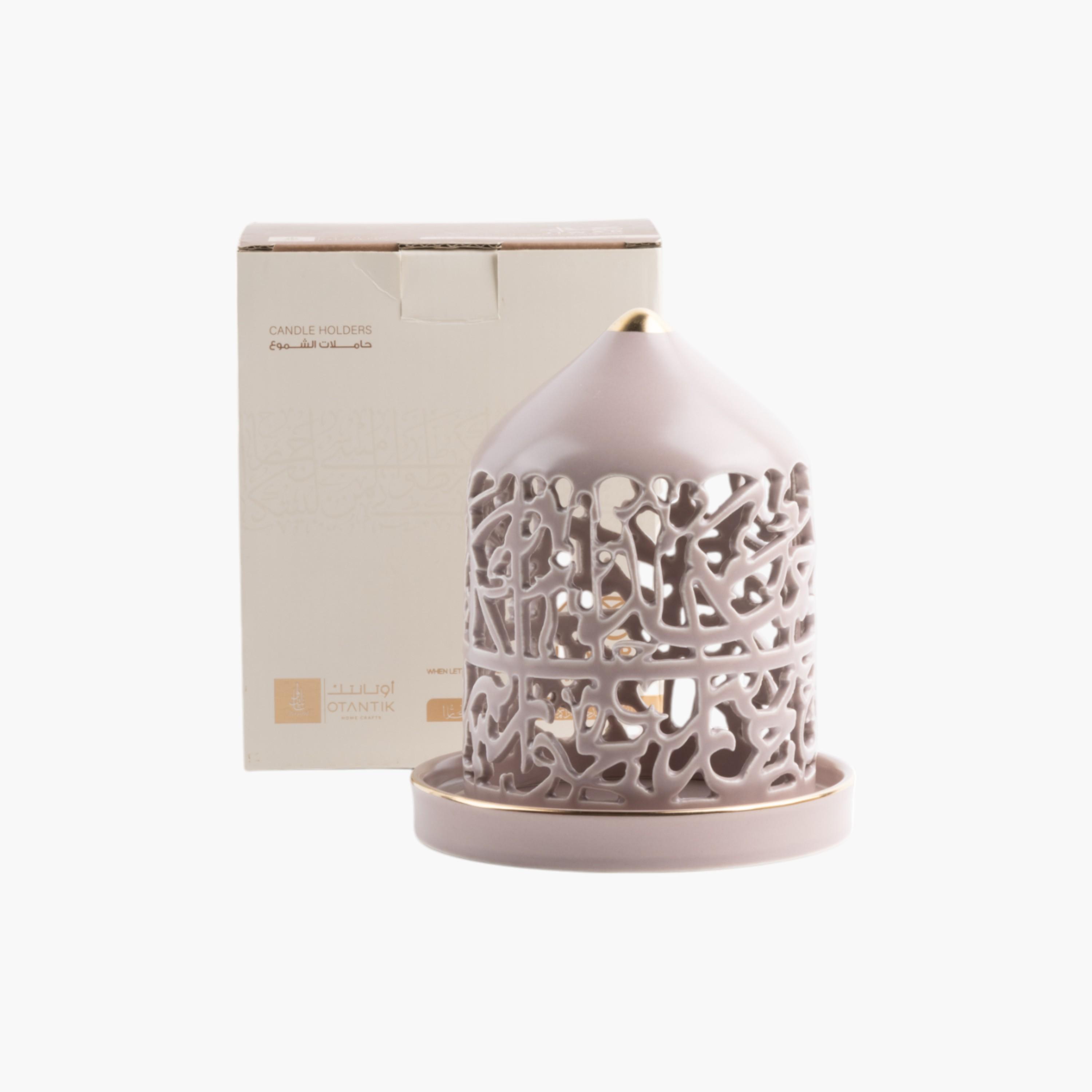 شمعة بلا لهب مع حامل شموع بورسلان من أوتانتك-household-decor-candleholdersandlanterns-image-3