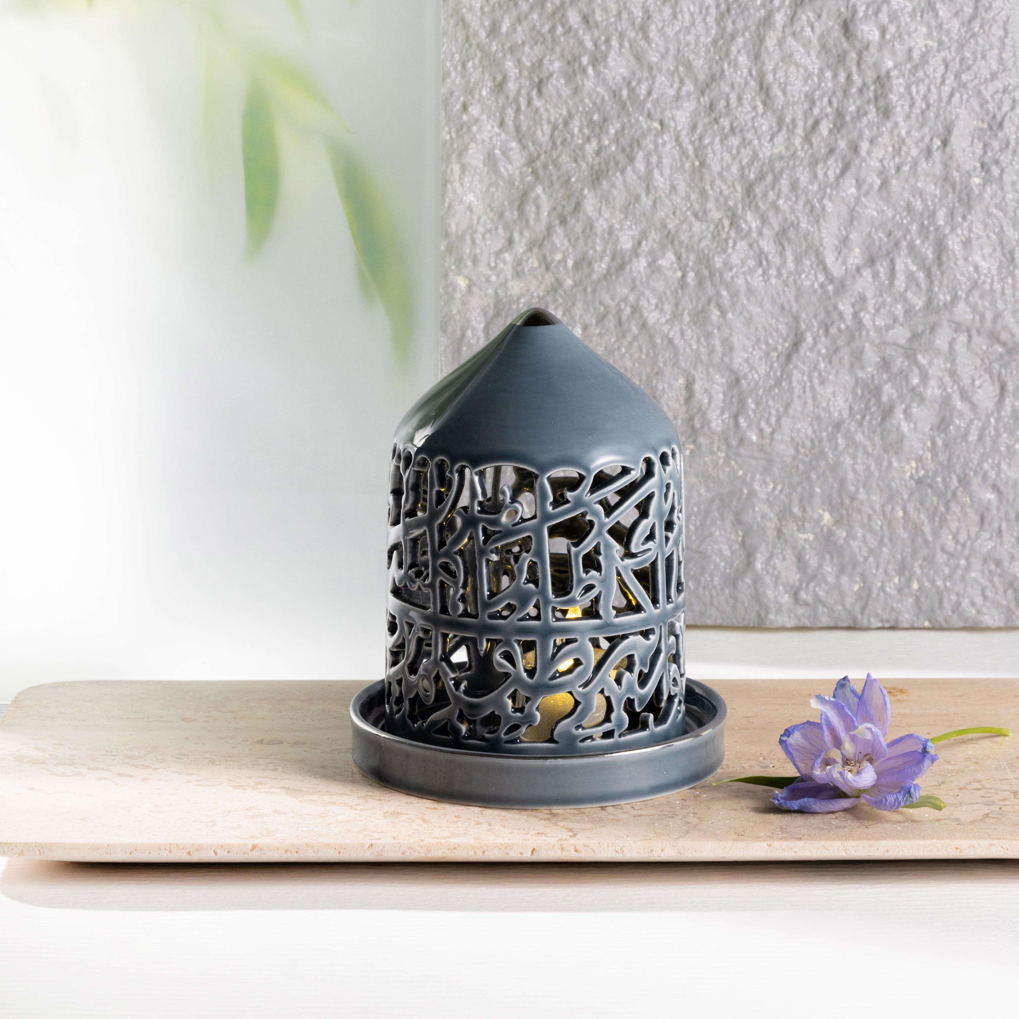 شمعة بلا لهب مع حامل شموع بورسلان من أوتانتك-household-decor-candleholdersandlanterns-image-1