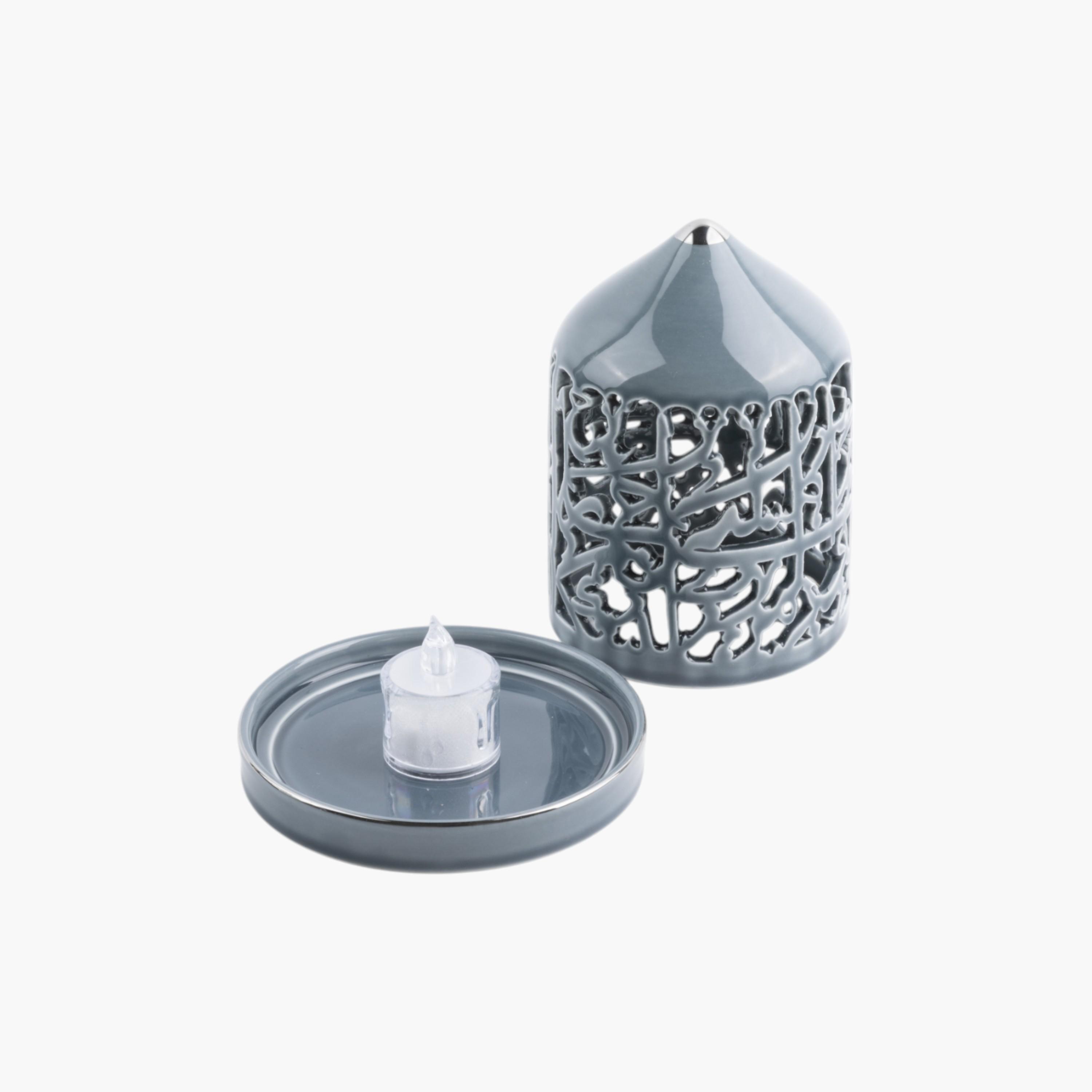 Flameless Candle with Porcelain Candleholder-household-decor-candleholdersandlanterns-image-3