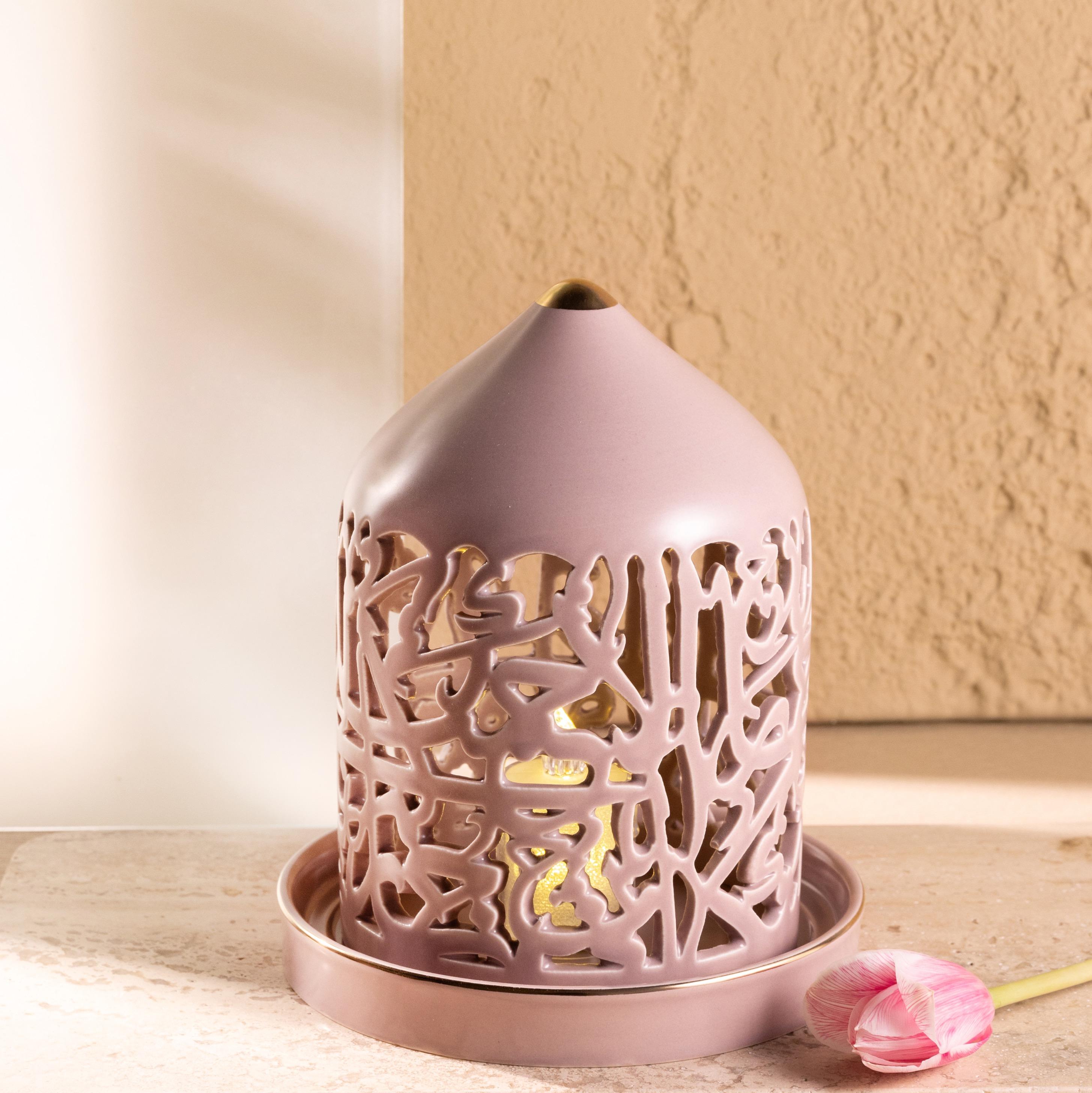 شمعة بلا لهب مع حامل شموع بورسلان من أوتانتك-household-decor-candleholdersandlanterns-image-2