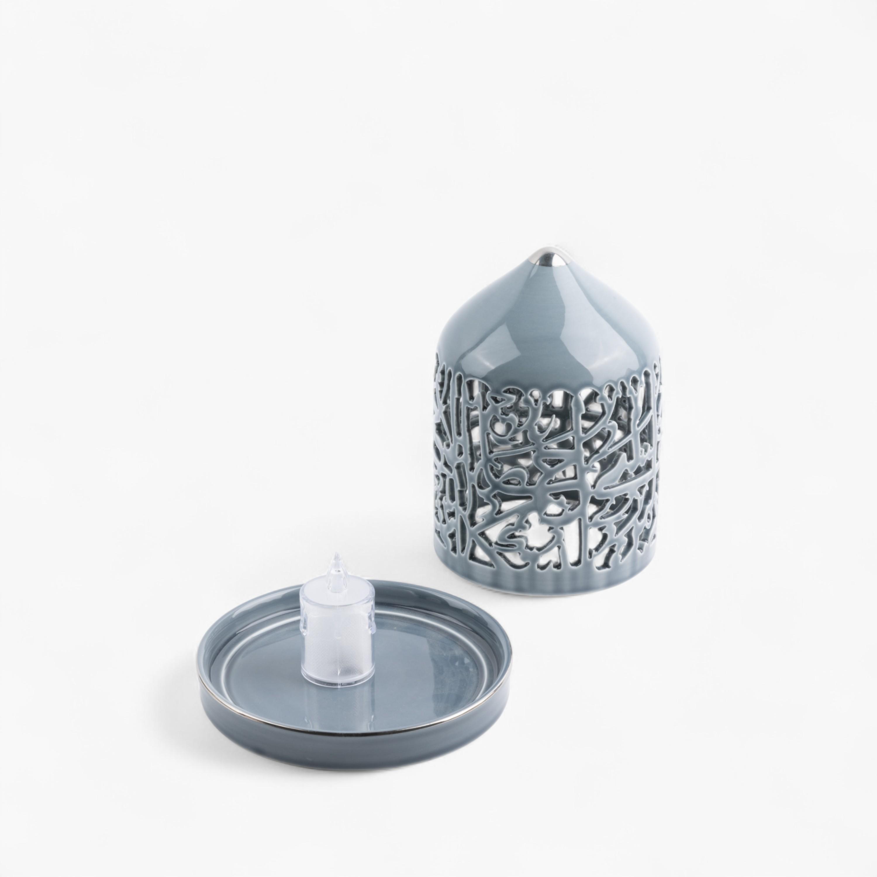 Flameless Candle with Porcelain Candleholder-household-decor-candleholdersandlanterns-image-5