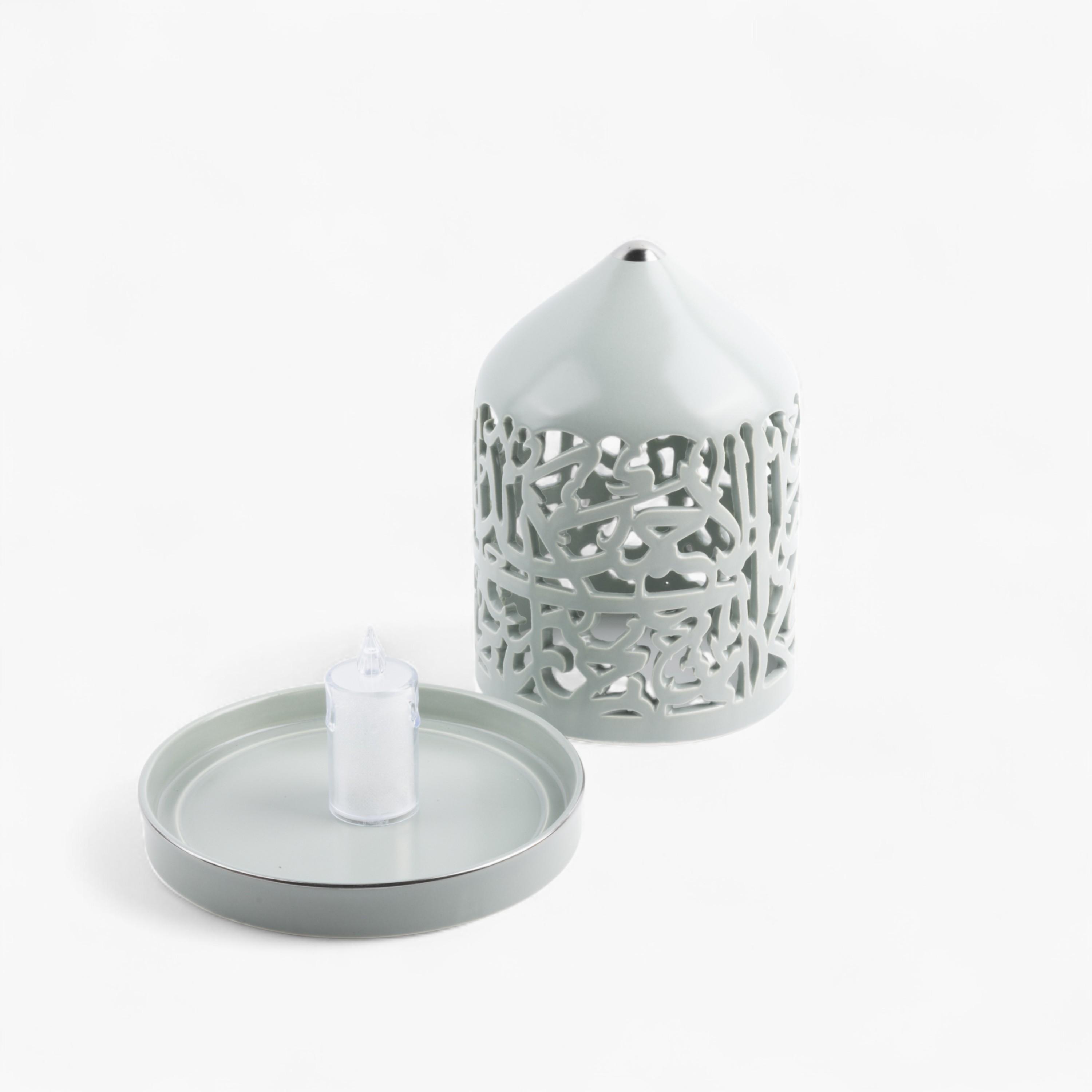 شمعة بدون لهب مع حامل شموع بورسلان من أوتانتيك-household-decor-candleholdersandlanterns-image-3