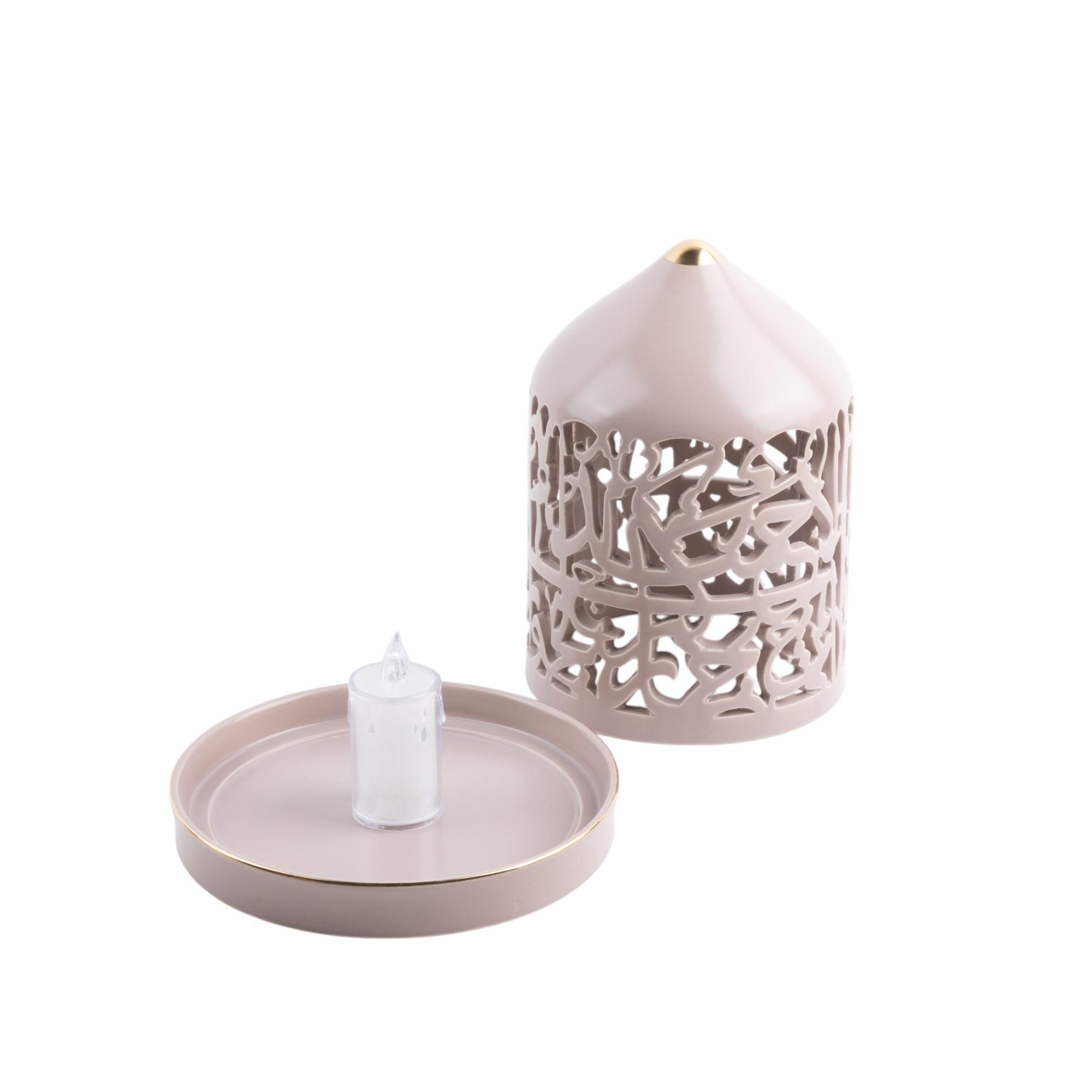 Flameless Candle with Porcelain Candleholder-household-decor-candleholdersandlanterns-image-3