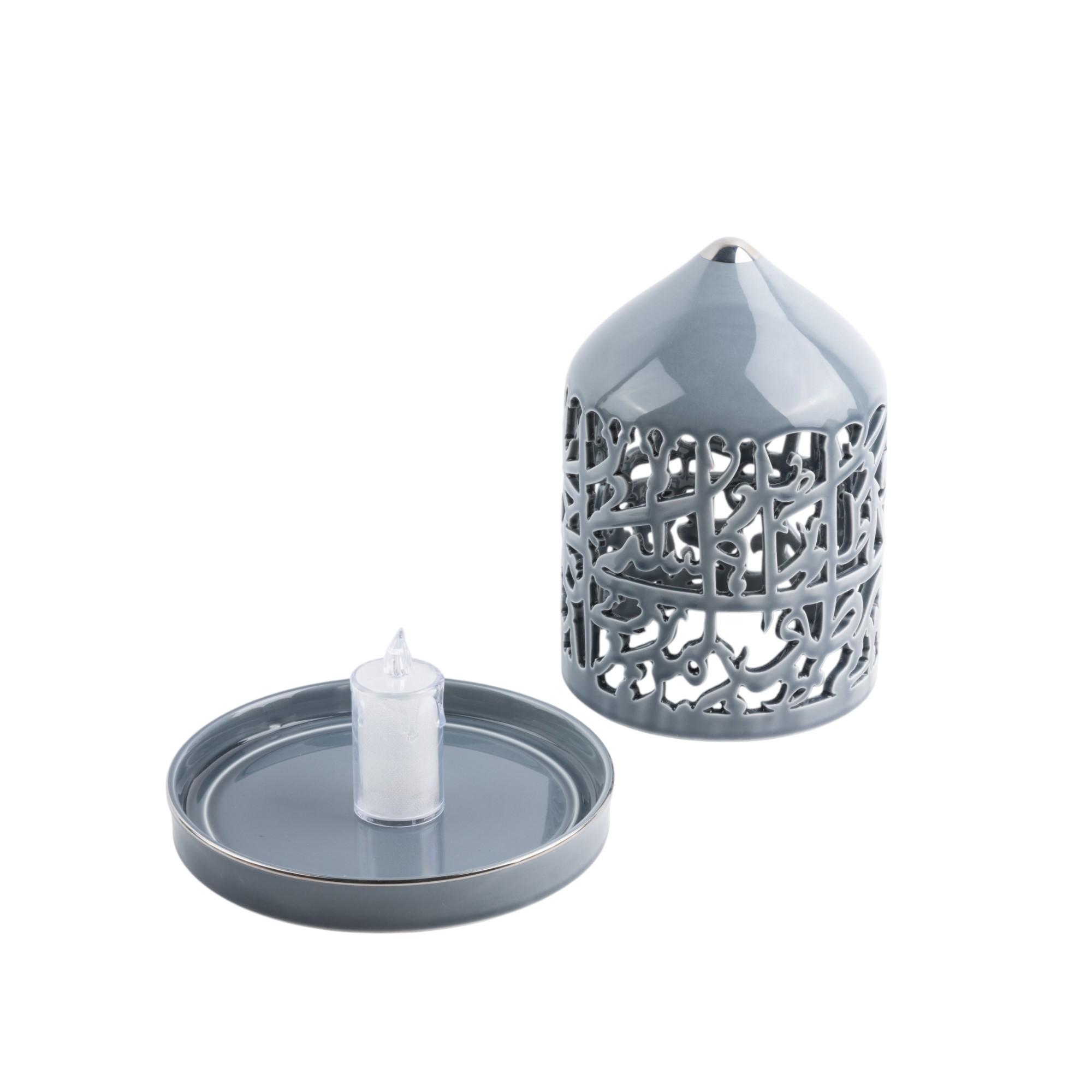 Flameless Candle with Porcelain Candleholder-household-decor-candleholdersandlanterns-image-3