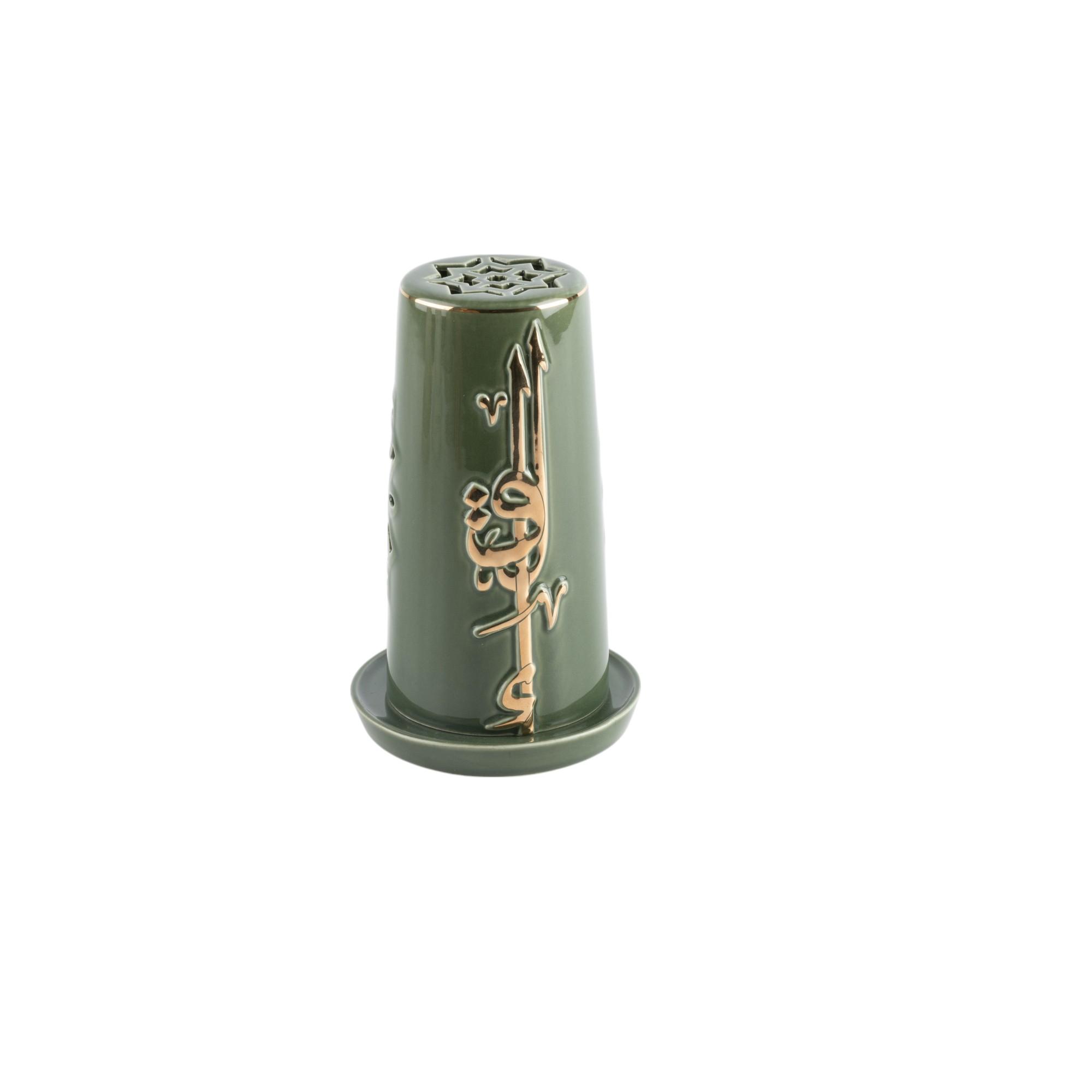 Calligraphy Accent Ceramic Flameless Candle with Candleholder-household-decor-candleholdersandlanterns-image-3