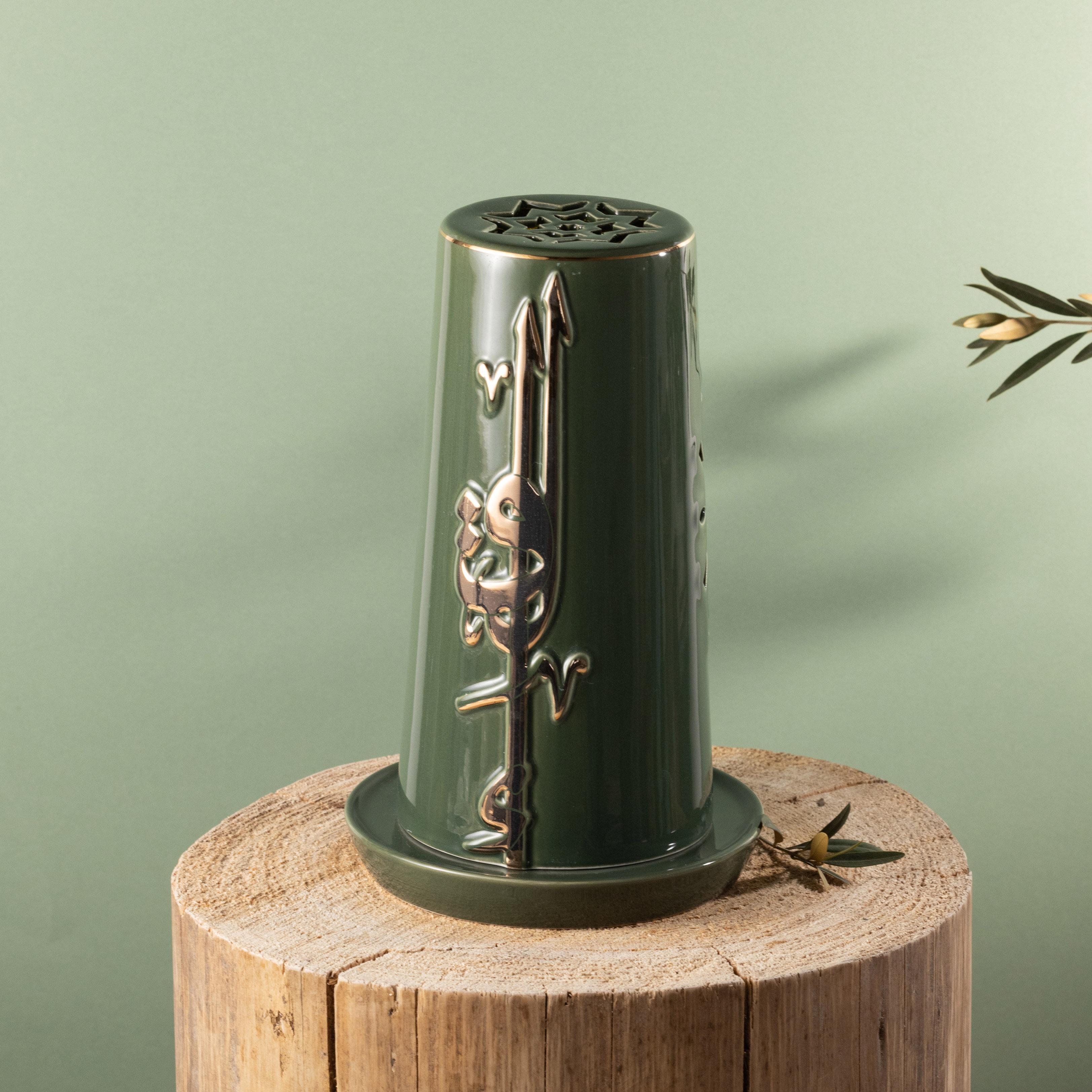 Calligraphy Accent Flameless Candle with Candleholder-household-decor-candleholdersandlanterns-image-1