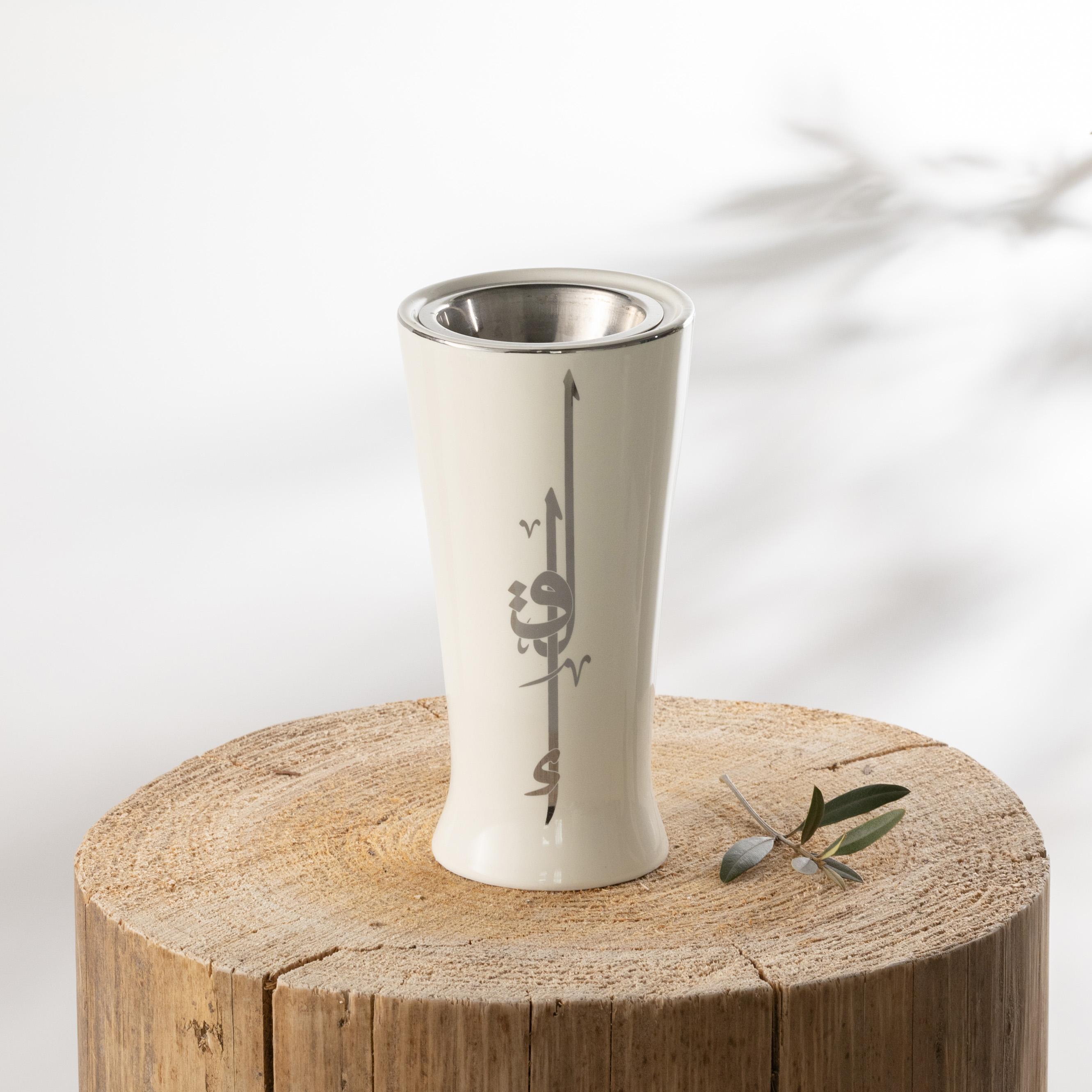 Calligraphy Print Ceramic Incense Burner-household-homefragrance-burners-image-1