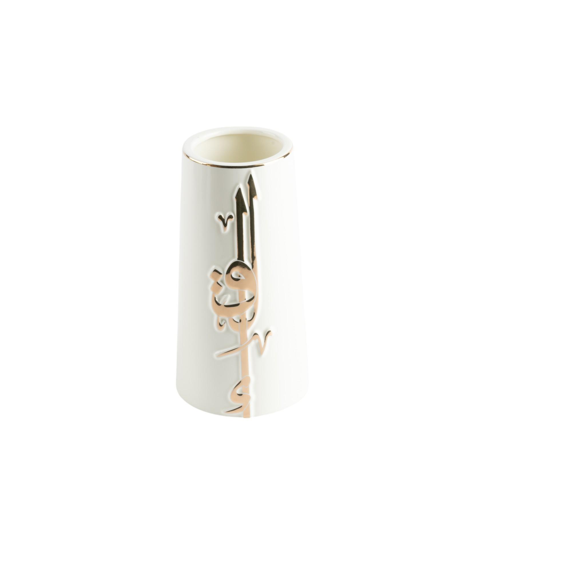 Arabic Calligraphy Detail Porcelain Flower Vase-household-decor-vasesandbowls-image-2