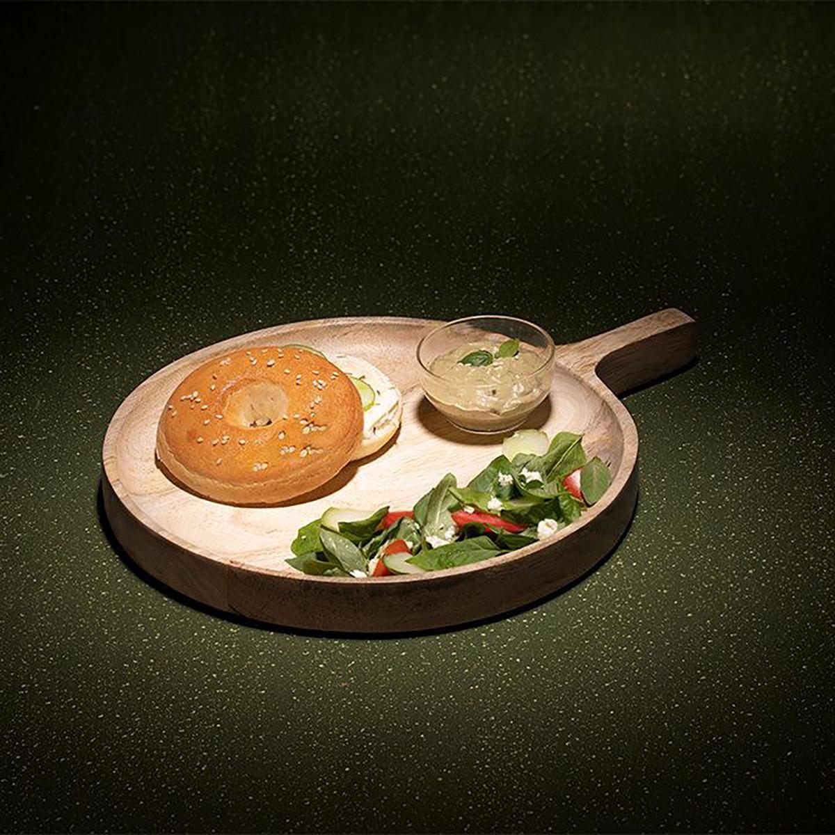 Elementary Ochre Wooden Serving Platter