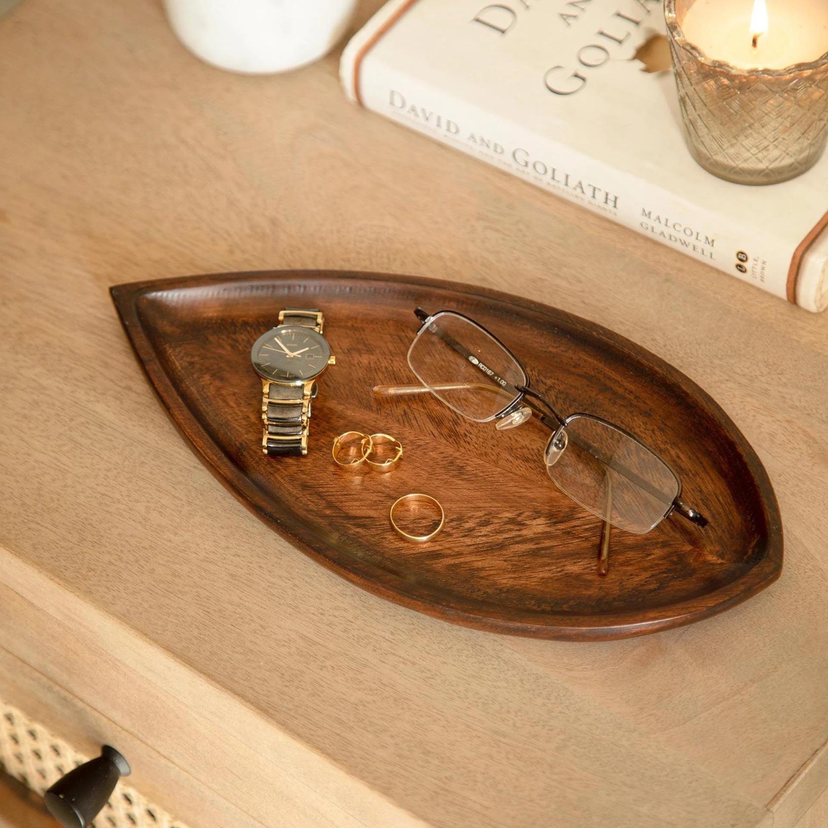 Elementary Umber Wooden Serving Platter