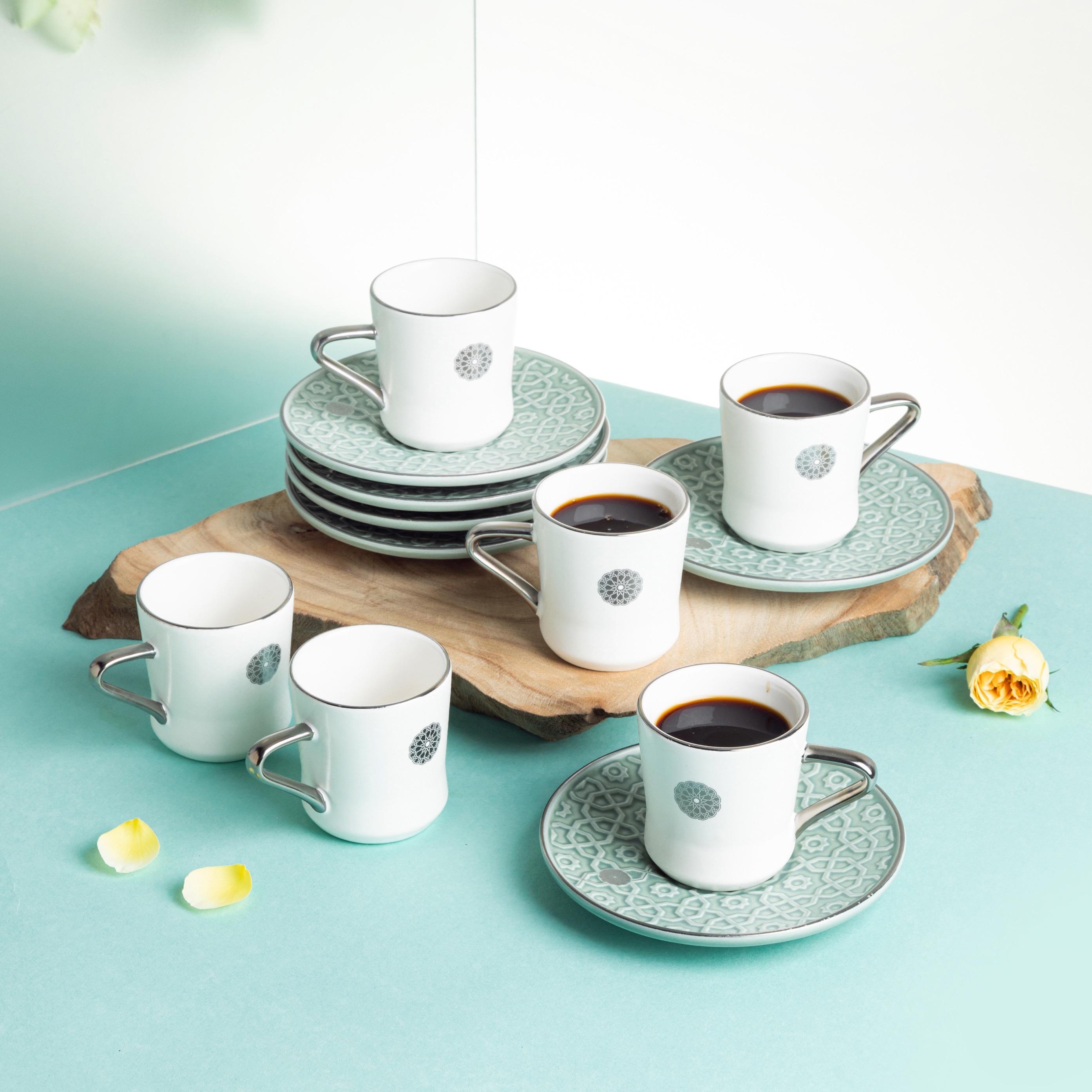 طقم فناجين و صحون قهوة تركي بورسلان منقوشة 12 قطعة من أوتانتيك-household-dining-teaandcoffee-teaandcoffeesets-image-1