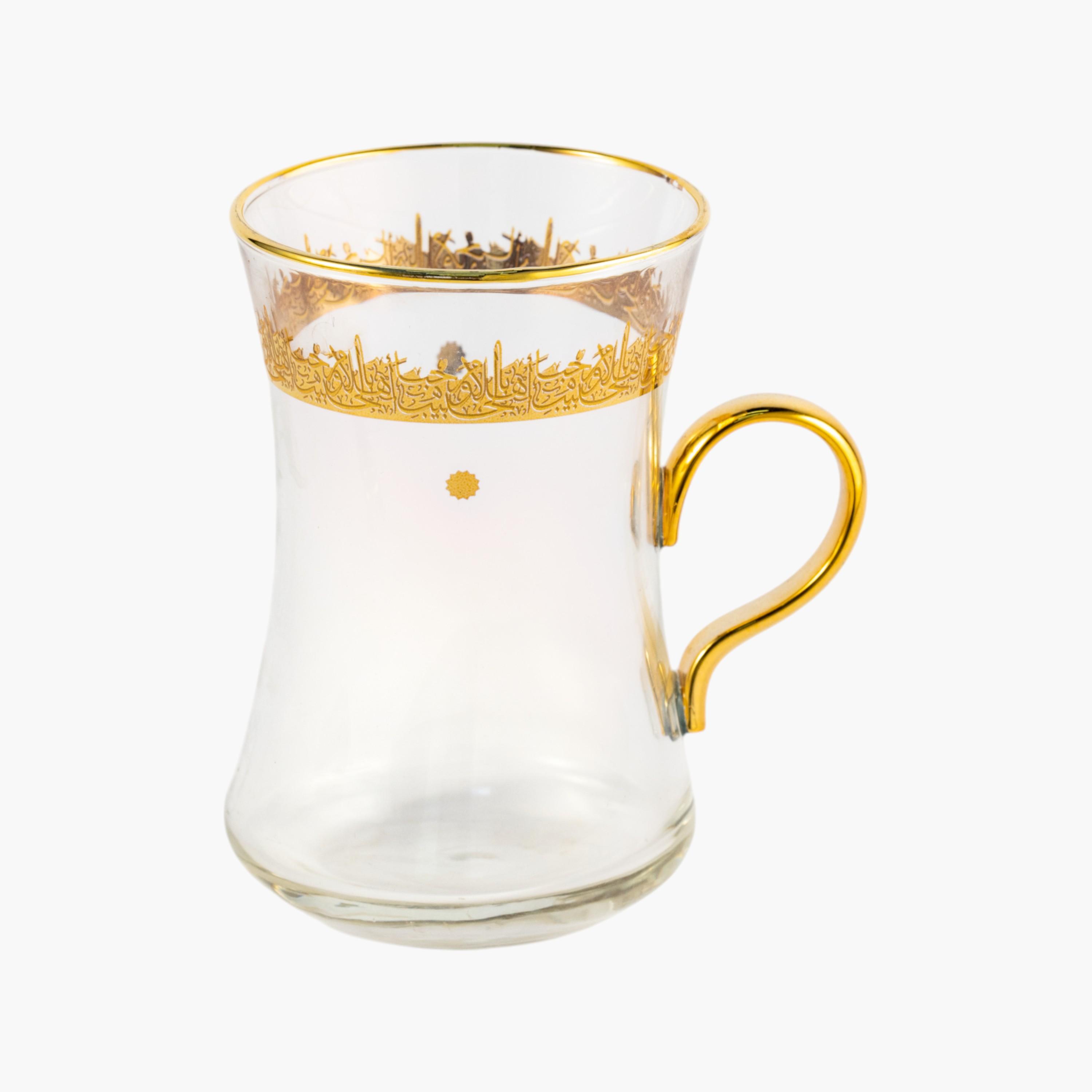Arabic Calligraphy 19-Piece Kahwa Cup and Saucer Set-household-dining-teaandcoffee-teaandcoffeesets-image-3