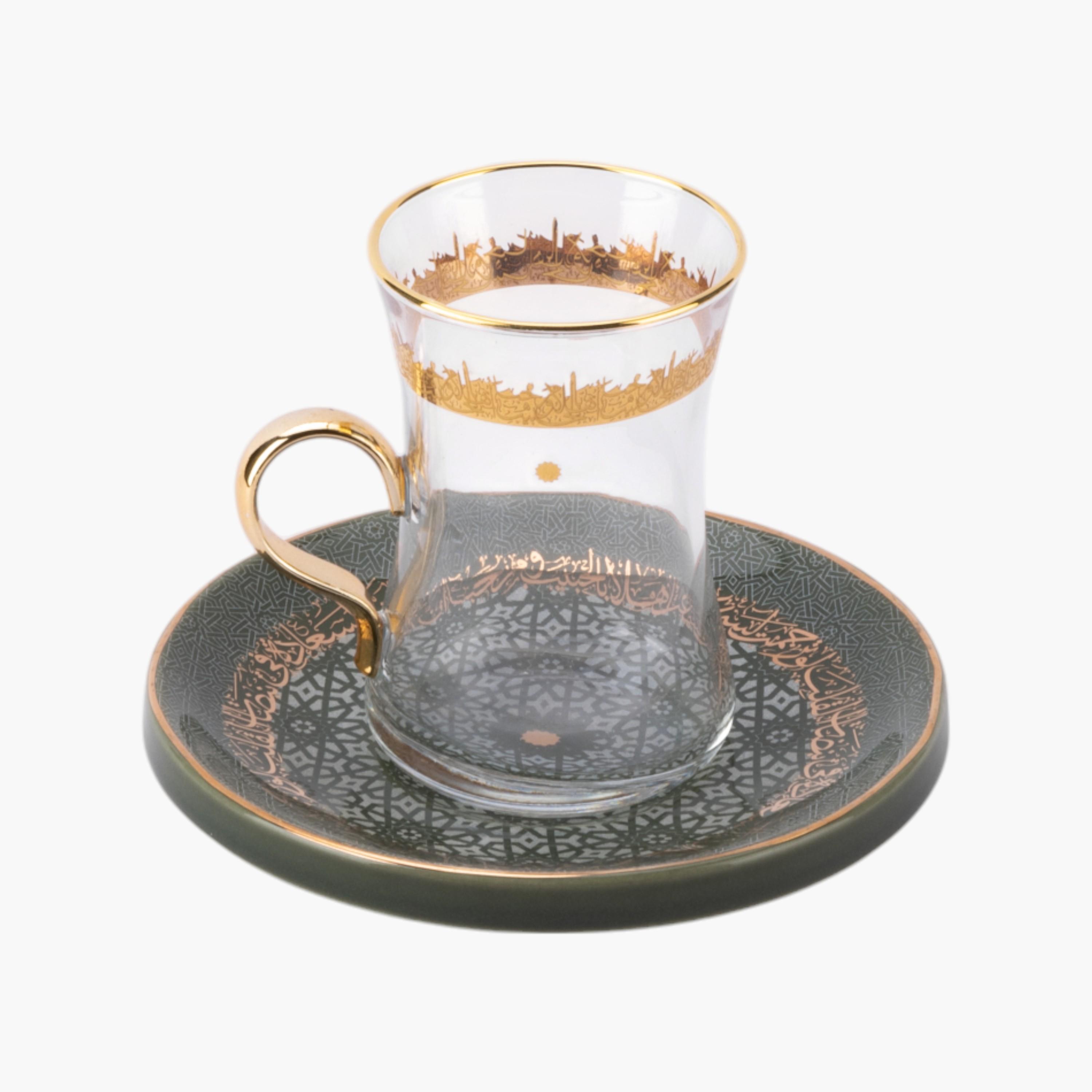 Arabic Calligraphy 19-Piece Kahwa Cup and Saucer Set-household-dining-teaandcoffee-teaandcoffeesets-image-6