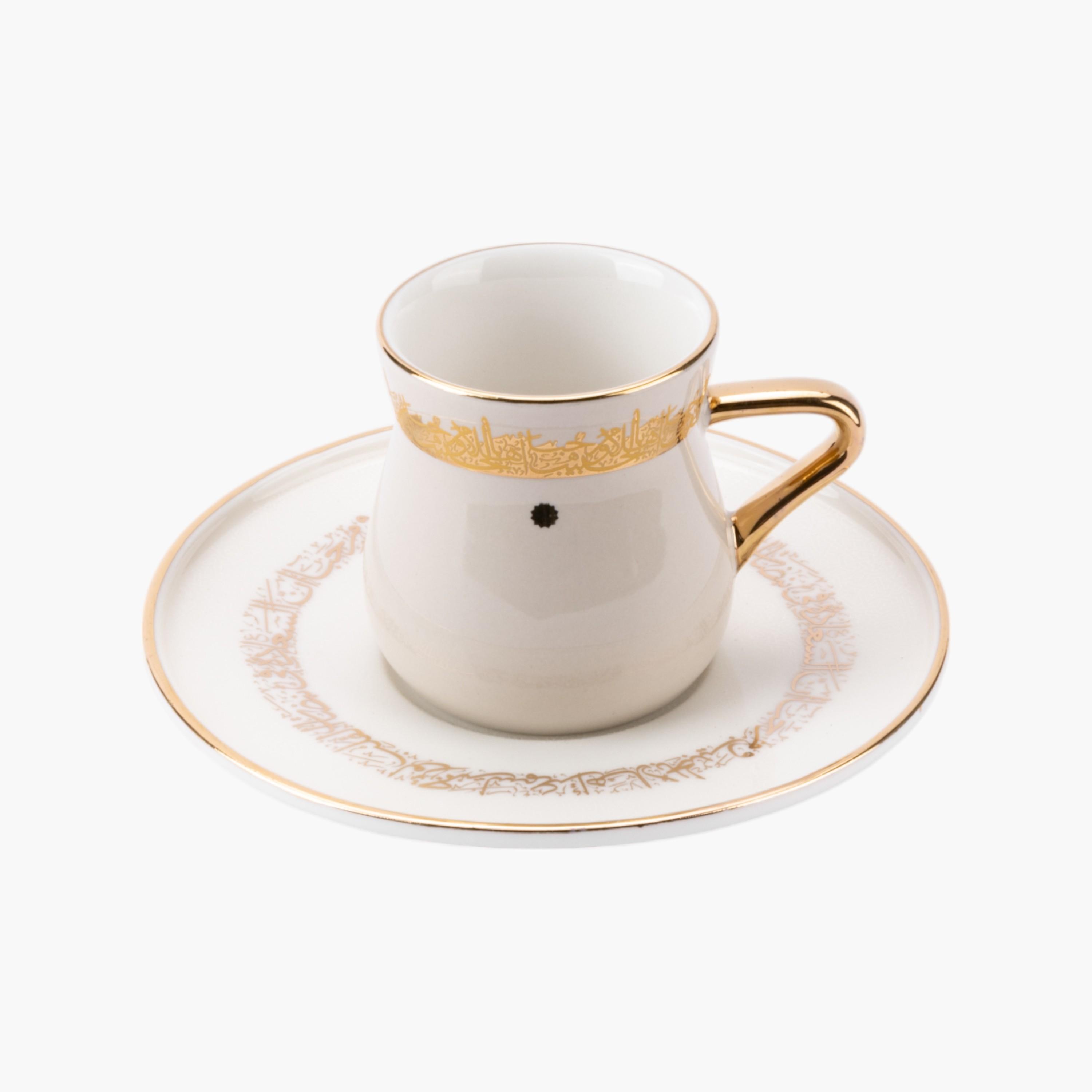 طقم فناجين قهوة تركية مع الصحون بتزيينات الخط العربي 12 قطعة من أوتانتيك-household-dining-teaandcoffee-teaandcoffeesets-image-3