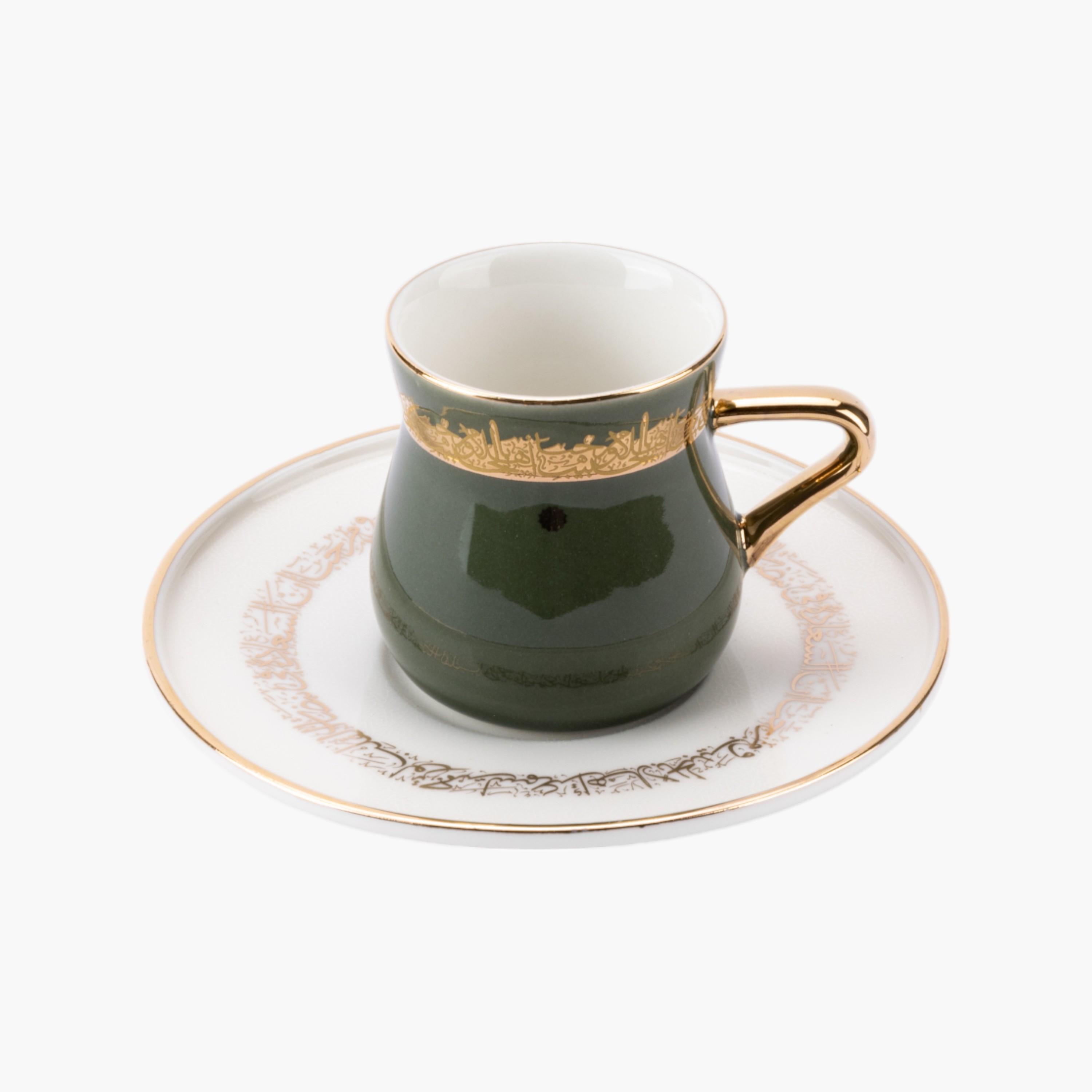 طقم فناجين وصحون قهوة تركي 12 قطعة بتفاصيل الخط العربي من أوتانتيك-household-dining-teaandcoffee-teaandcoffeesets-image-3