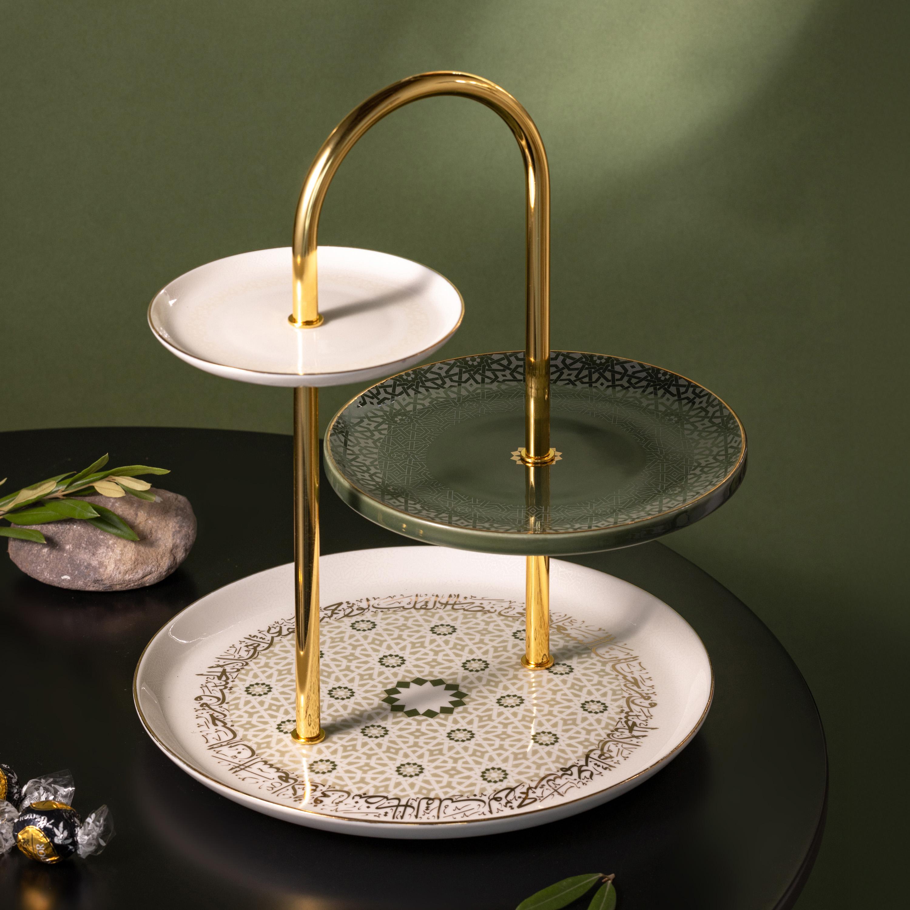 Porcelain 3-Tier Cake Stand-household-dining-serveware-cakestands-image-1