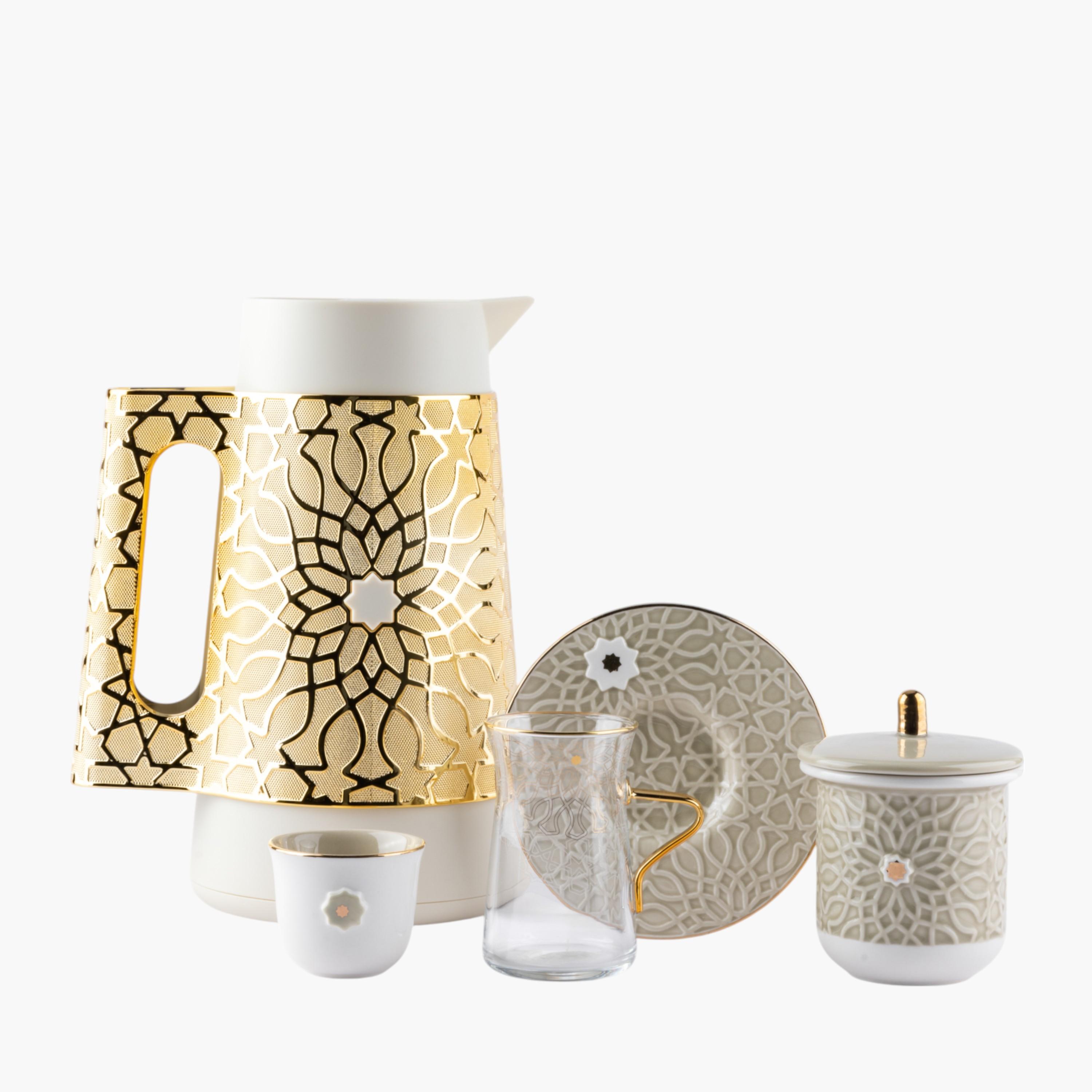 Printed 21-Piece Tea Glass and Coffee Set-household-dining-teaandcoffee-teaandcoffeesets-image-2