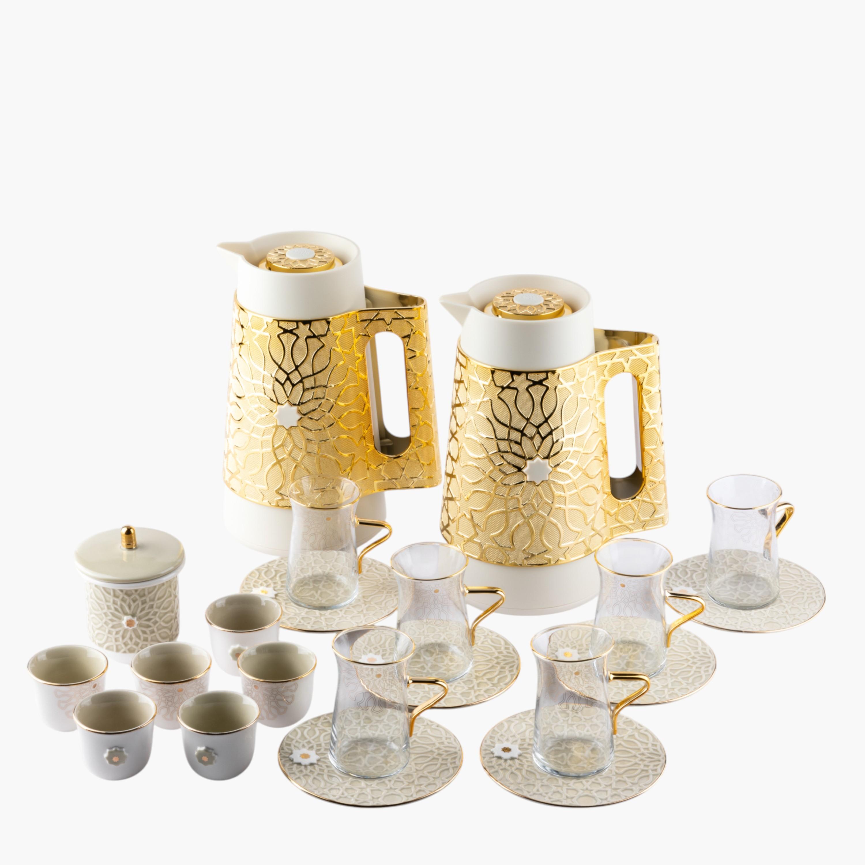 Printed 21-Piece Tea Glass and Coffee Set-household-dining-teaandcoffee-teaandcoffeesets-image-3
