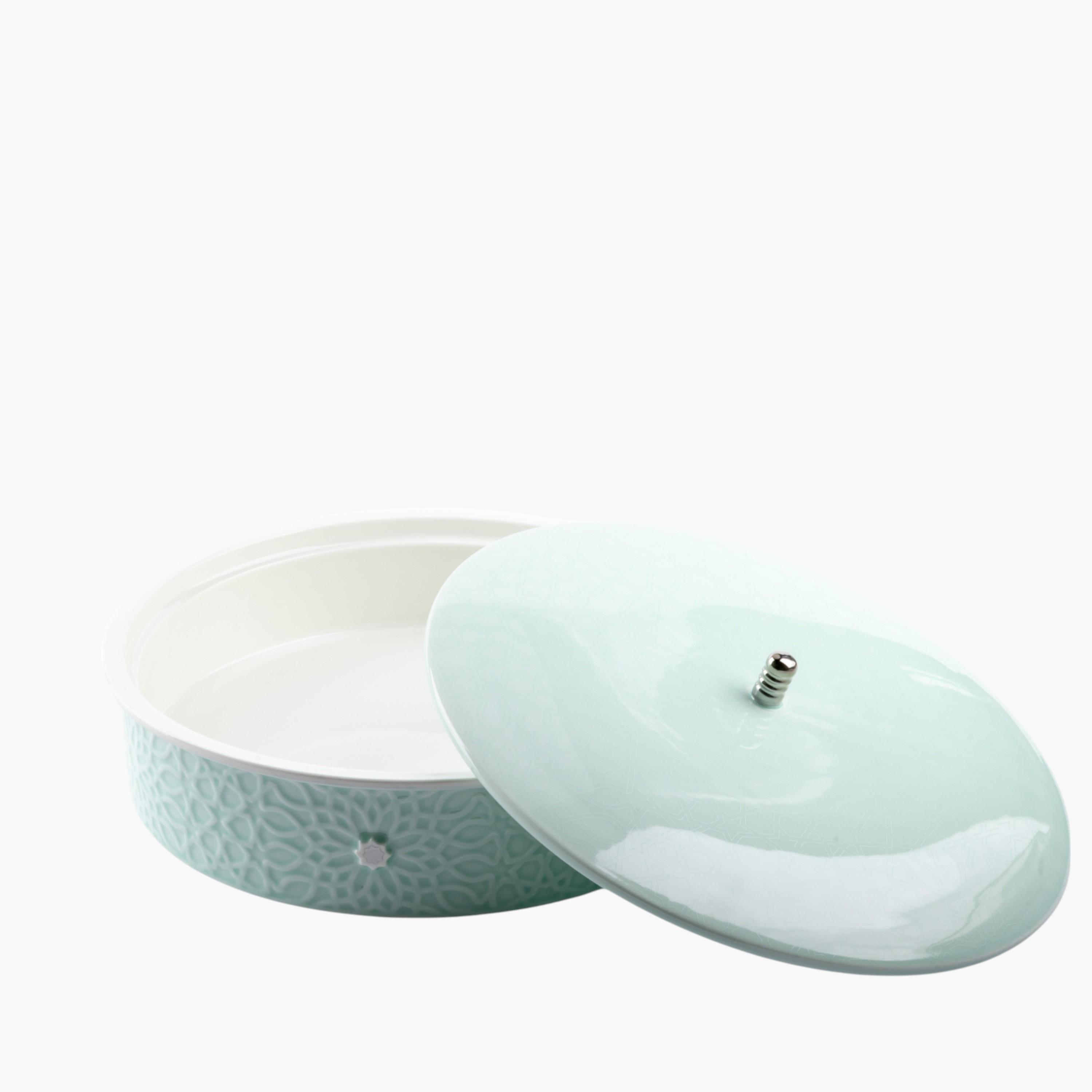 وعاء تمر بورسلان مع غطاء من أوتانتيك-household-dining-dinnerware-bowls-image-2