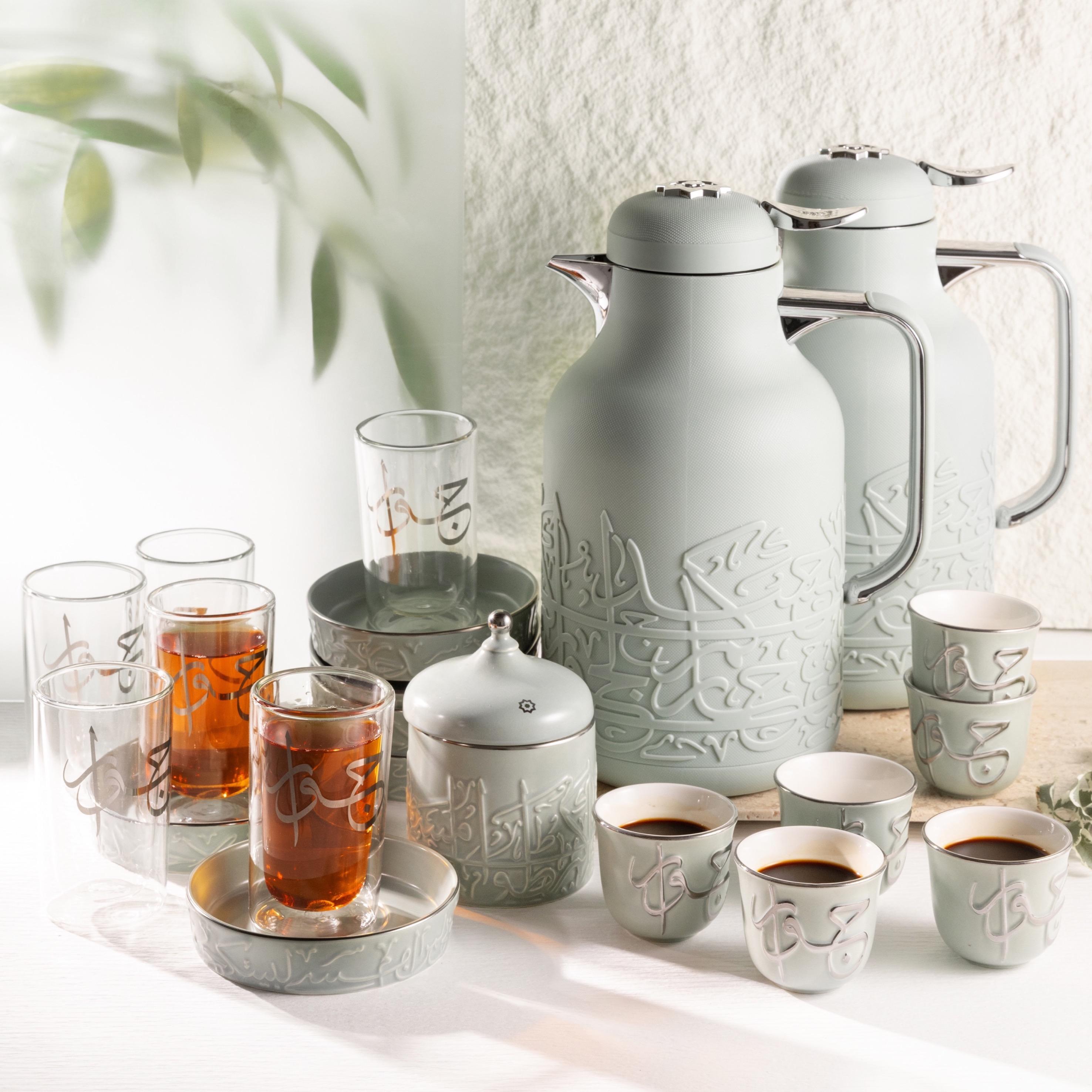 طقم أكواب شاي وفناجين قهوة 21 قطعة من أوتانتيك-household-dining-teaandcoffee-teaandcoffeesets-image-1