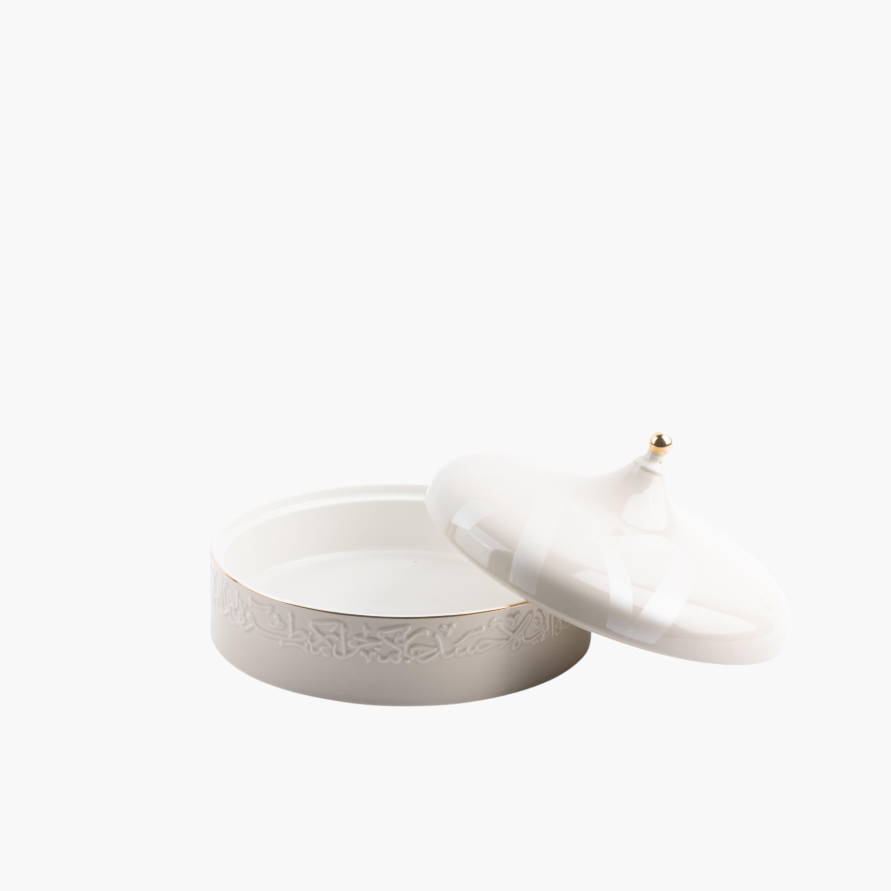 Calligraphy Embossed Porcelain Date Bowl with Lid-household-dining-dinnerware-bowls-image-3